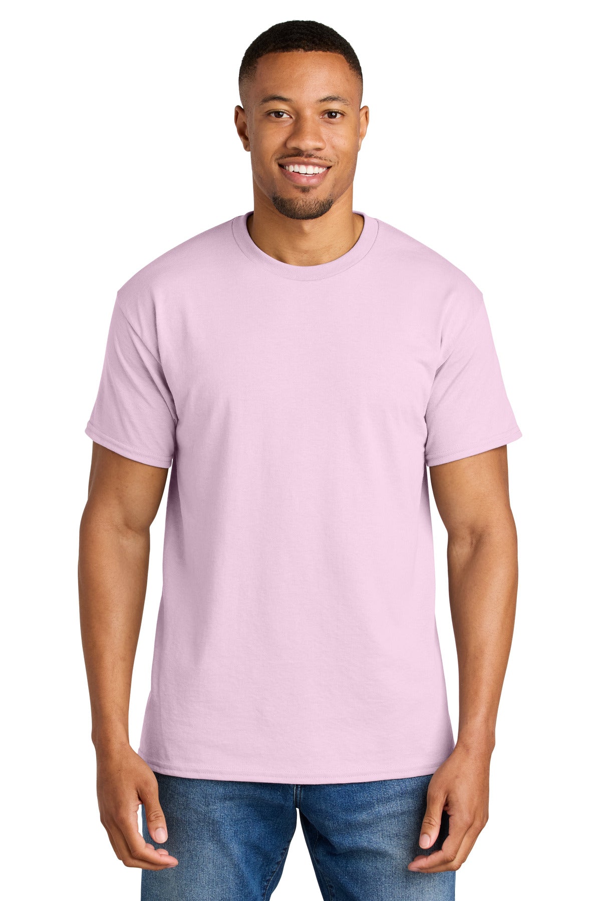 Gildan DryBlend 50 Cotton/50 Poly T-Shirt. 8000 - Light Pink - front