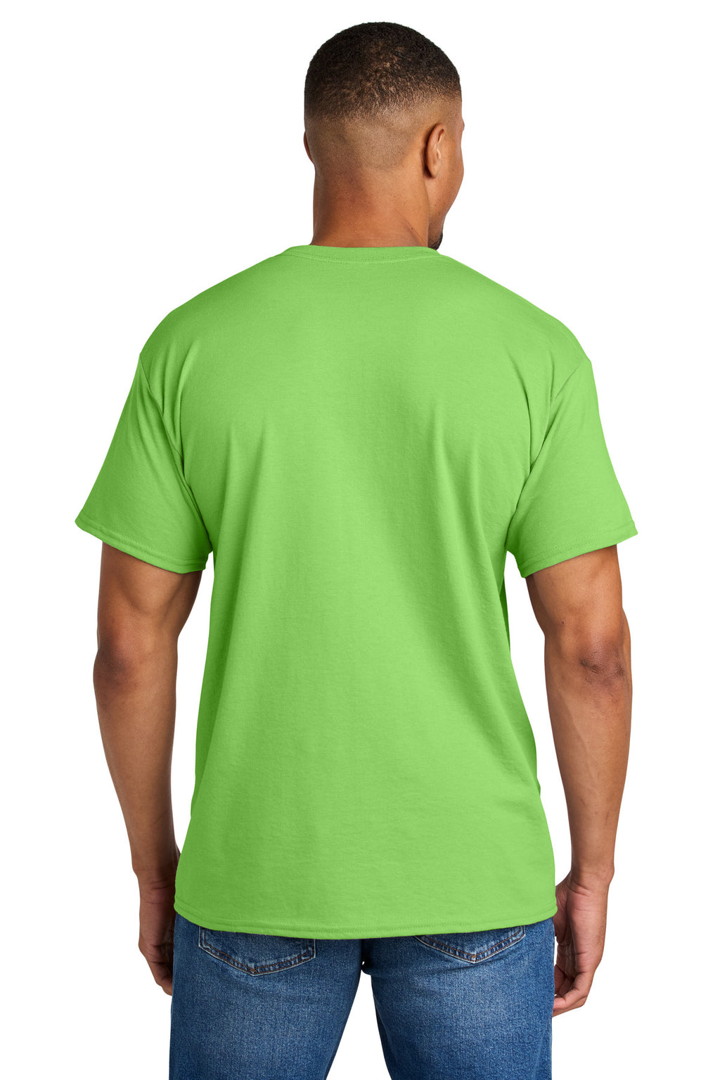 Gildan DryBlend 50 Cotton/50 Poly T-Shirt. 8000 - Lime - back