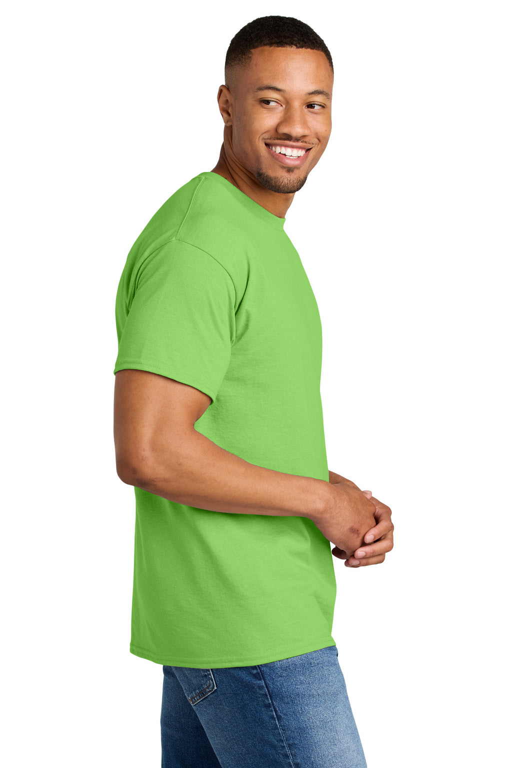 Gildan DryBlend 50 Cotton/50 Poly T-Shirt. 8000 - Lime - side