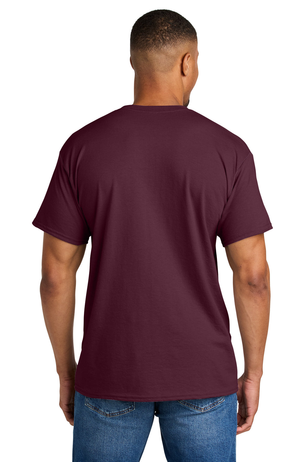 Gildan DryBlend 50 Cotton/50 Poly T-Shirt. 8000 - Maroon - back