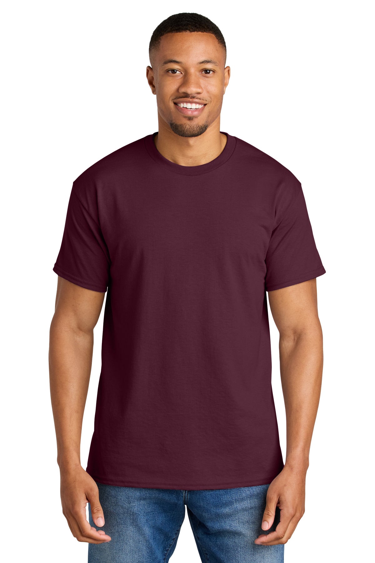 Gildan DryBlend 50 Cotton/50 Poly T-Shirt. 8000 - Maroon - front