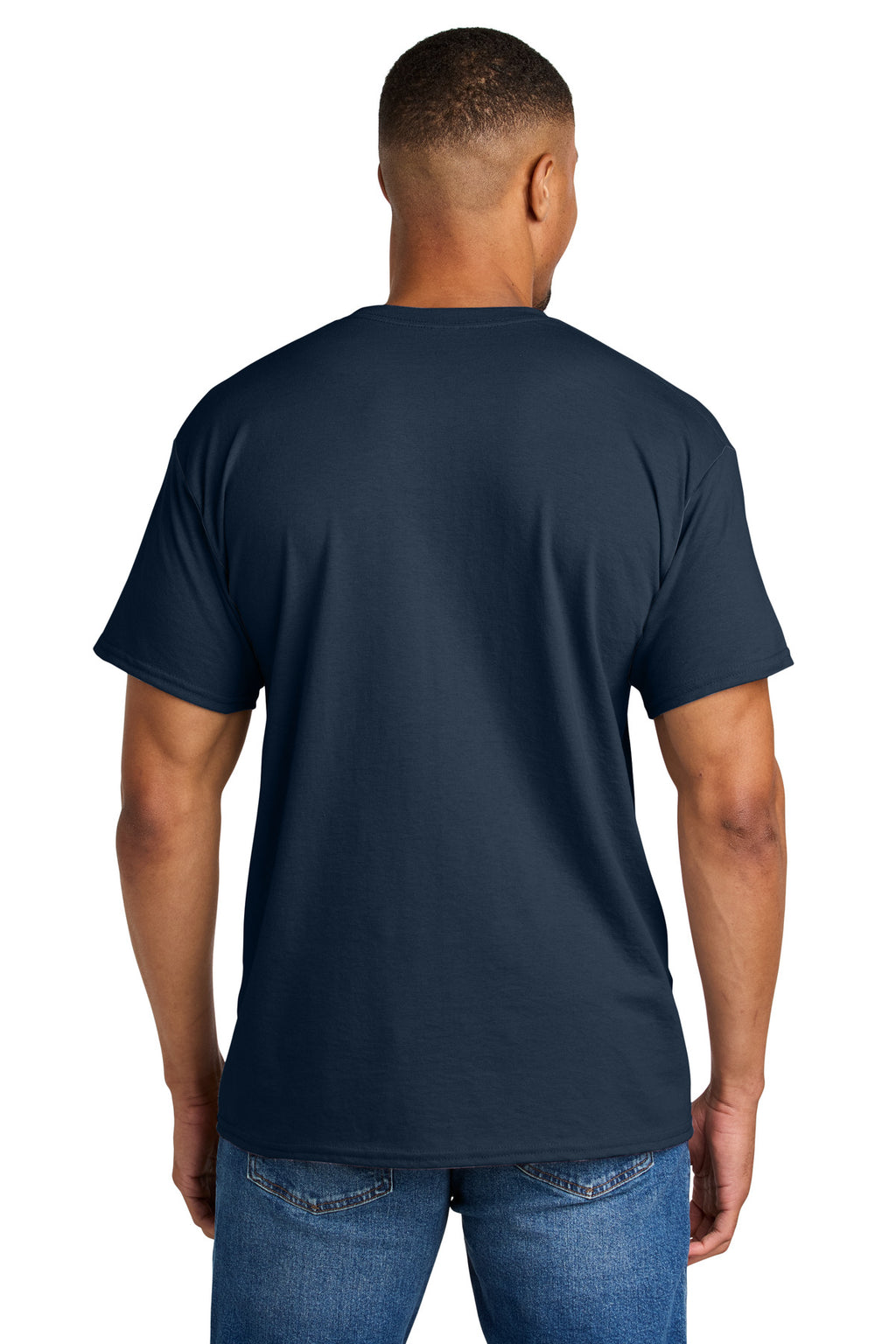 Gildan DryBlend 50 Cotton/50 Poly T-Shirt. 8000 - Navy - back