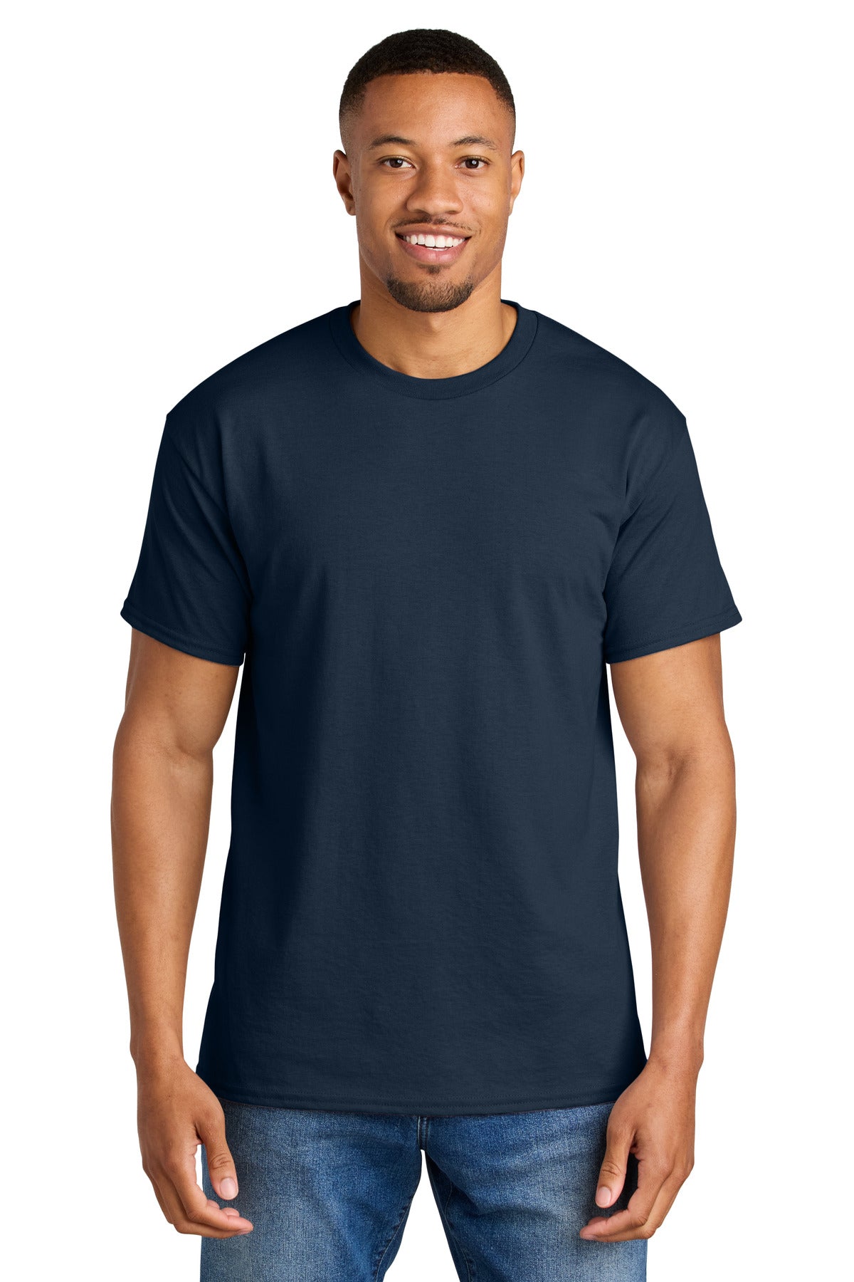 Gildan DryBlend 50 Cotton/50 Poly T-Shirt. 8000 - Navy - front