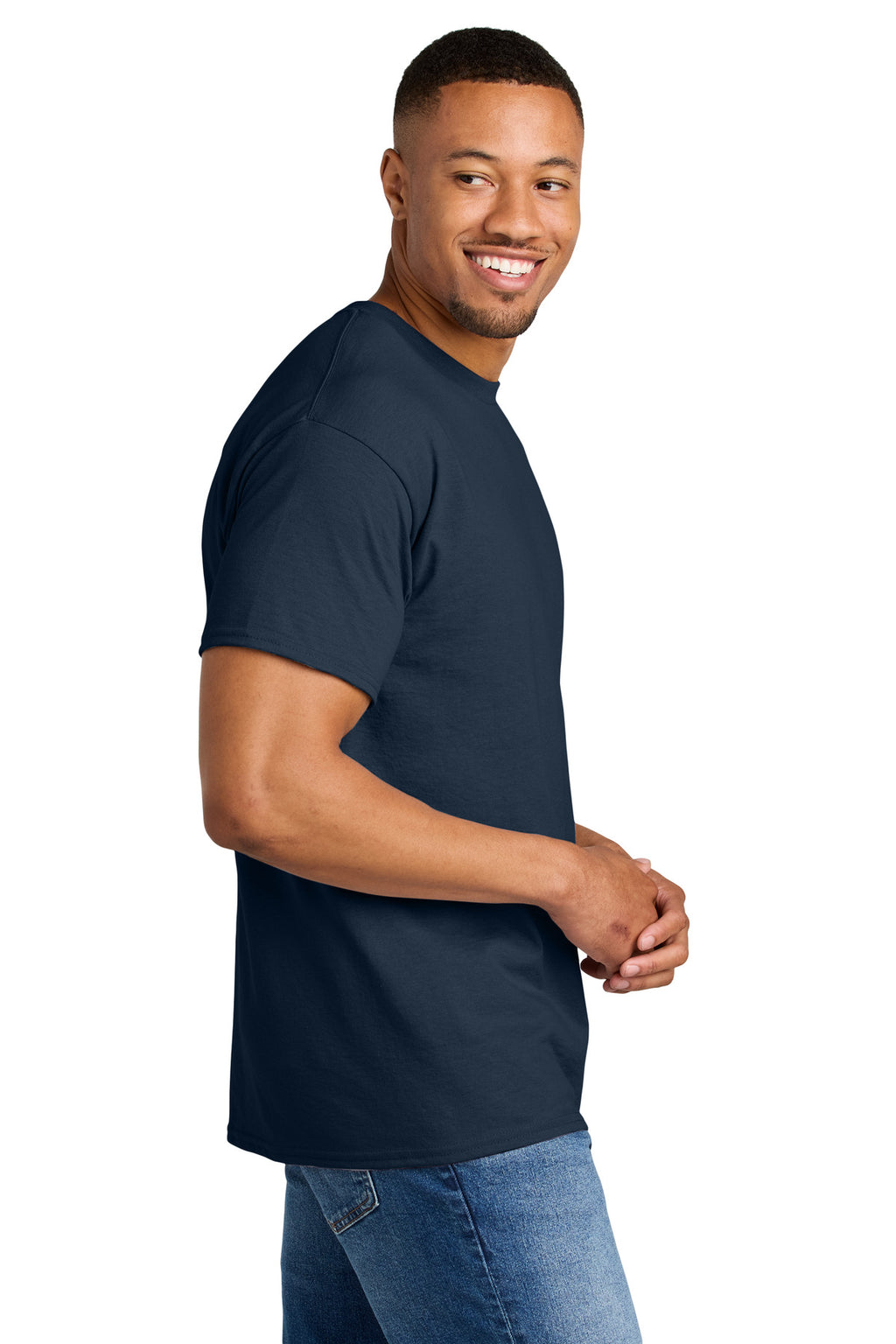 Gildan DryBlend 50 Cotton/50 Poly T-Shirt. 8000 - Navy - side