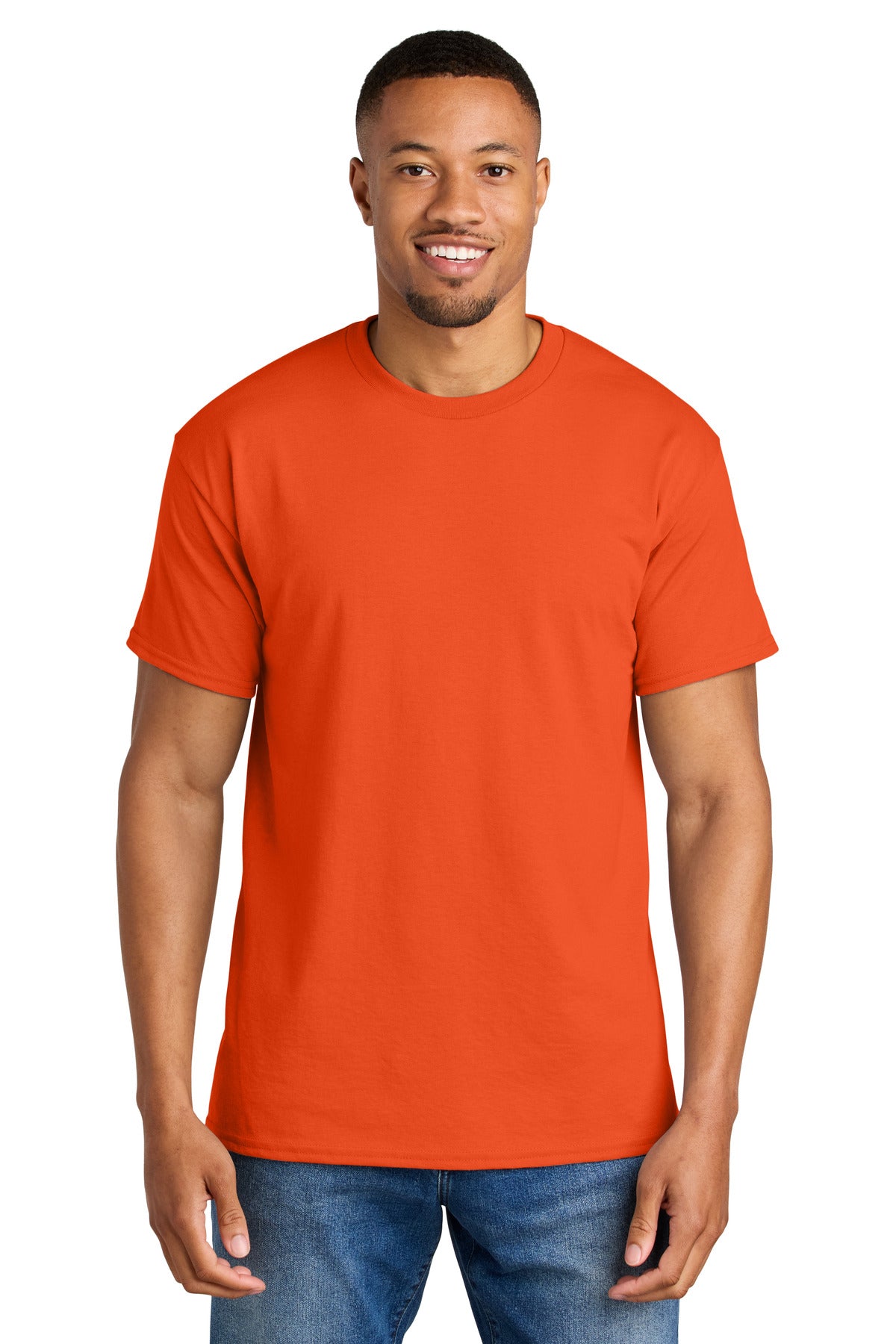 Gildan DryBlend 50 Cotton/50 Poly T-Shirt. 8000 - Orange - front