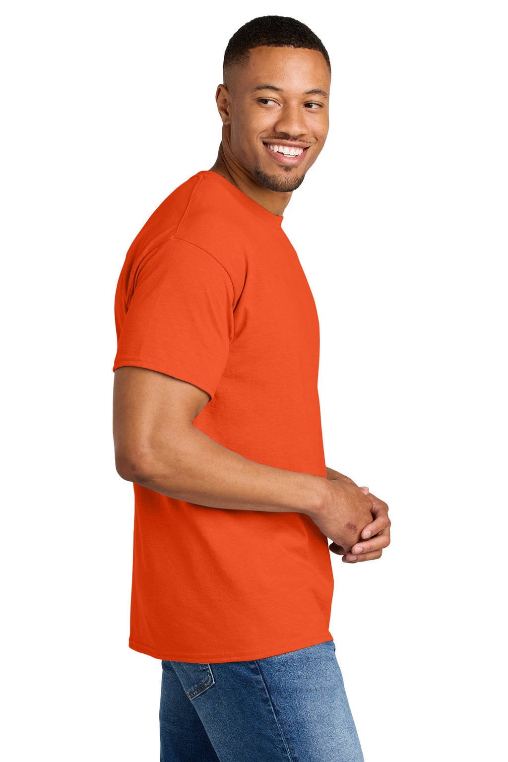 Gildan DryBlend 50 Cotton/50 Poly T-Shirt. 8000 - Orange - side