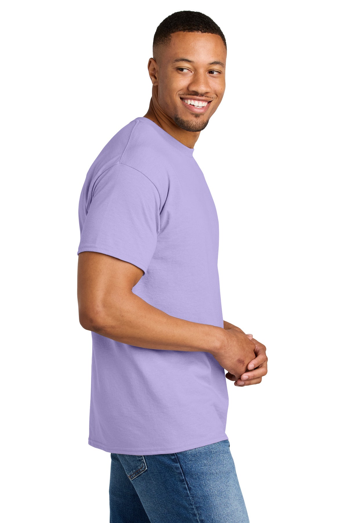 Gildan DryBlend 50 Cotton/50 Poly T-Shirt. 8000 - Orchid - side