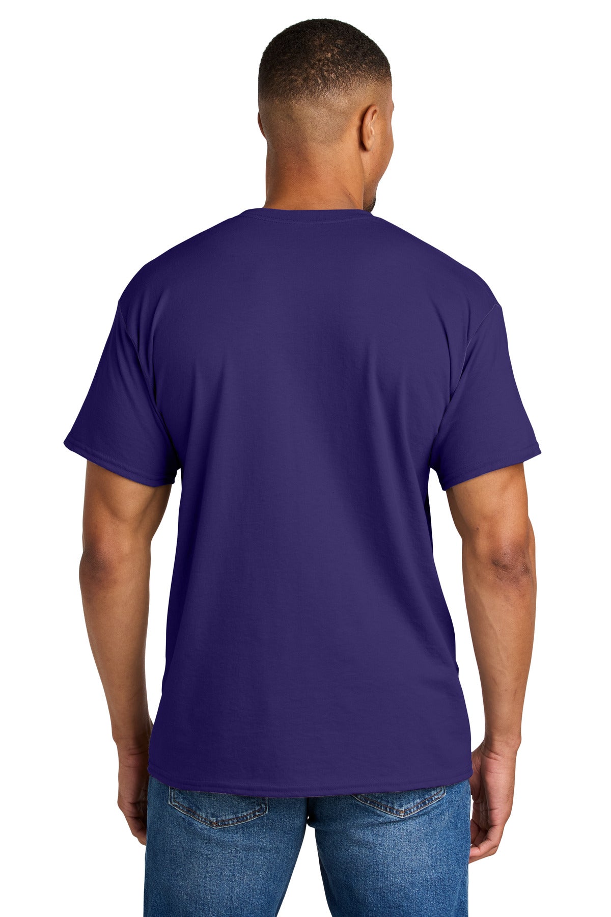 Gildan DryBlend 50 Cotton/50 Poly T-Shirt. 8000 - Purple - back