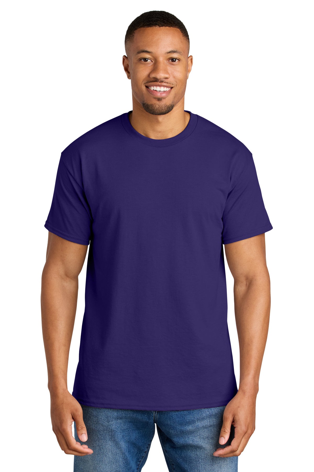 Gildan DryBlend 50 Cotton/50 Poly T-Shirt. 8000 - Purple - front