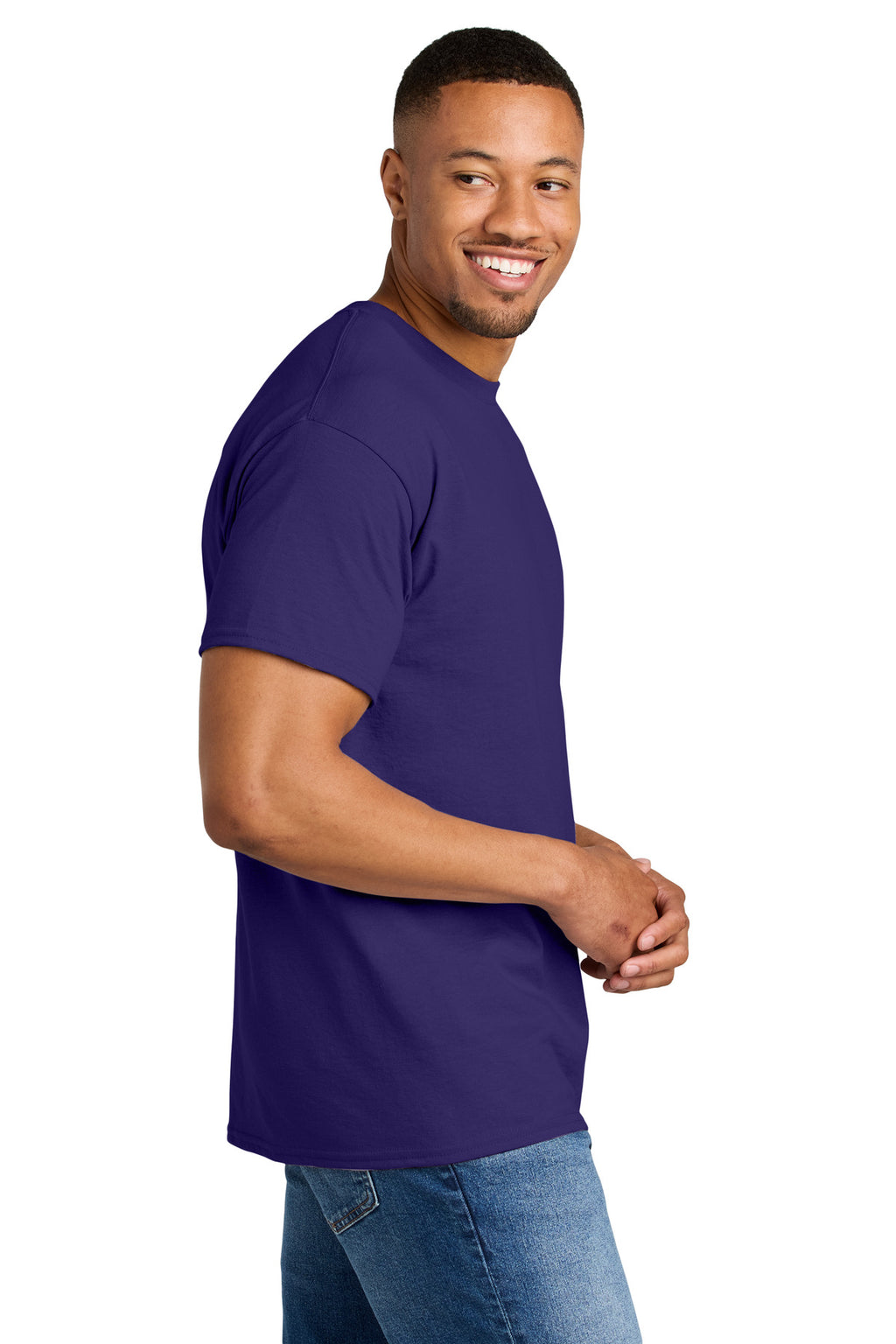 Gildan DryBlend 50 Cotton/50 Poly T-Shirt. 8000 - Purple - side