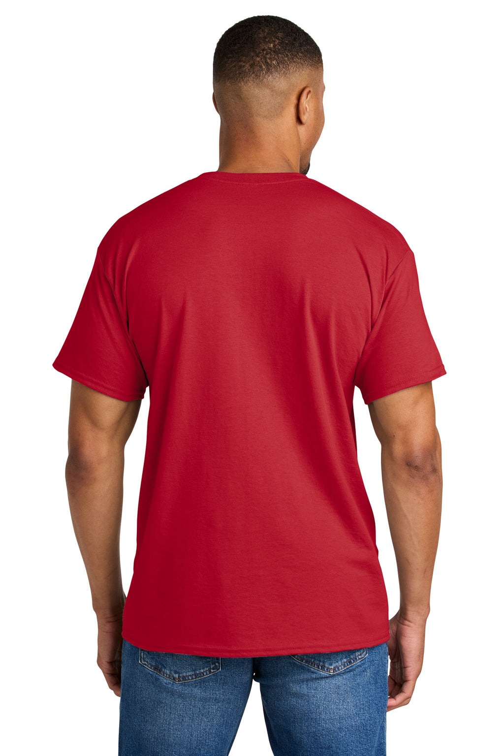Gildan DryBlend 50 Cotton/50 Poly T-Shirt. 8000 - Red - back