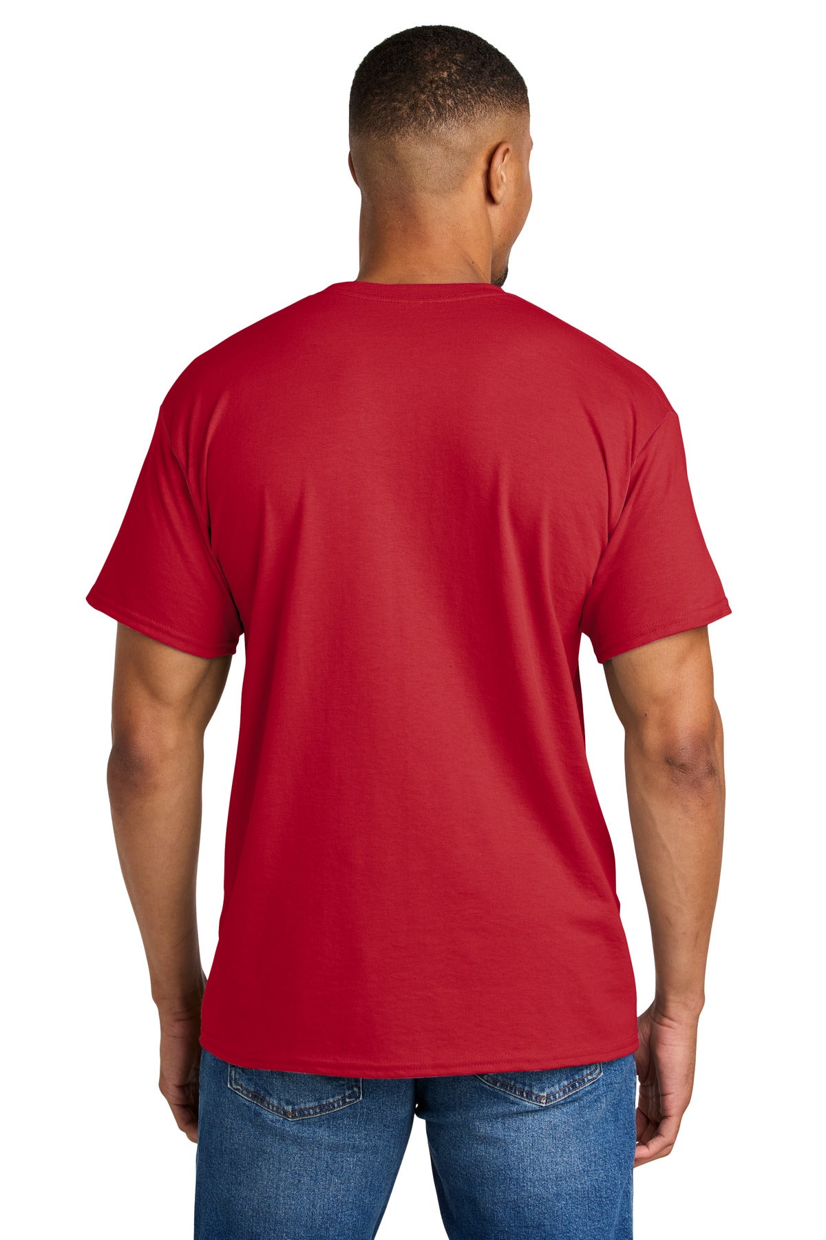 Gildan DryBlend 50 Cotton/50 Poly T-Shirt. 8000 - Red - back