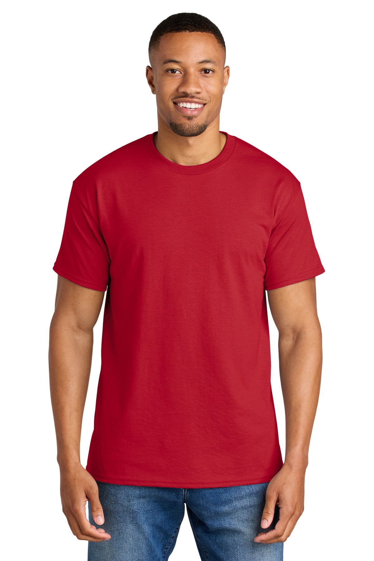 Gildan DryBlend 50 Cotton/50 Poly T-Shirt. 8000 - Red - front