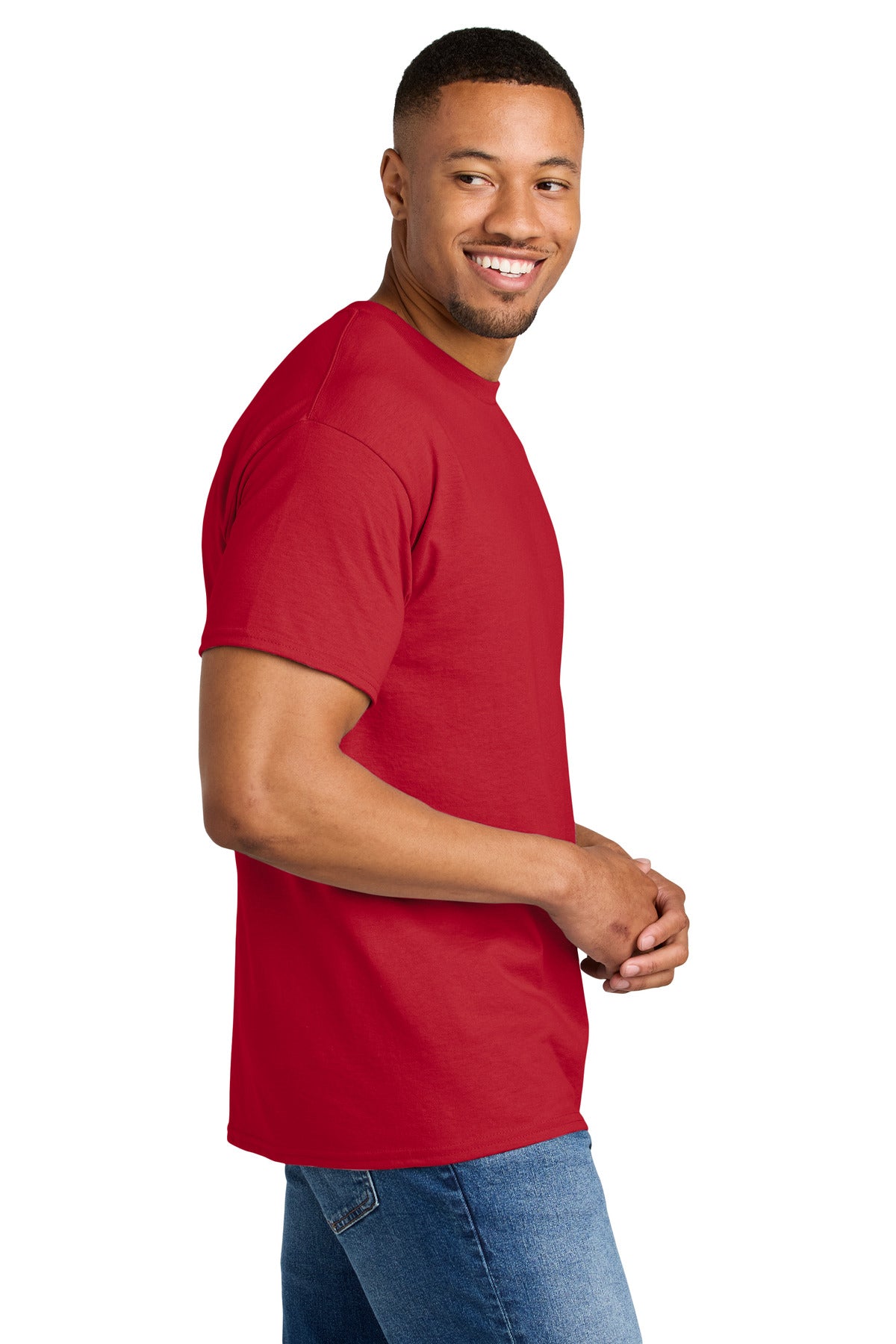 Gildan DryBlend 50 Cotton/50 Poly T-Shirt. 8000 - Red - side