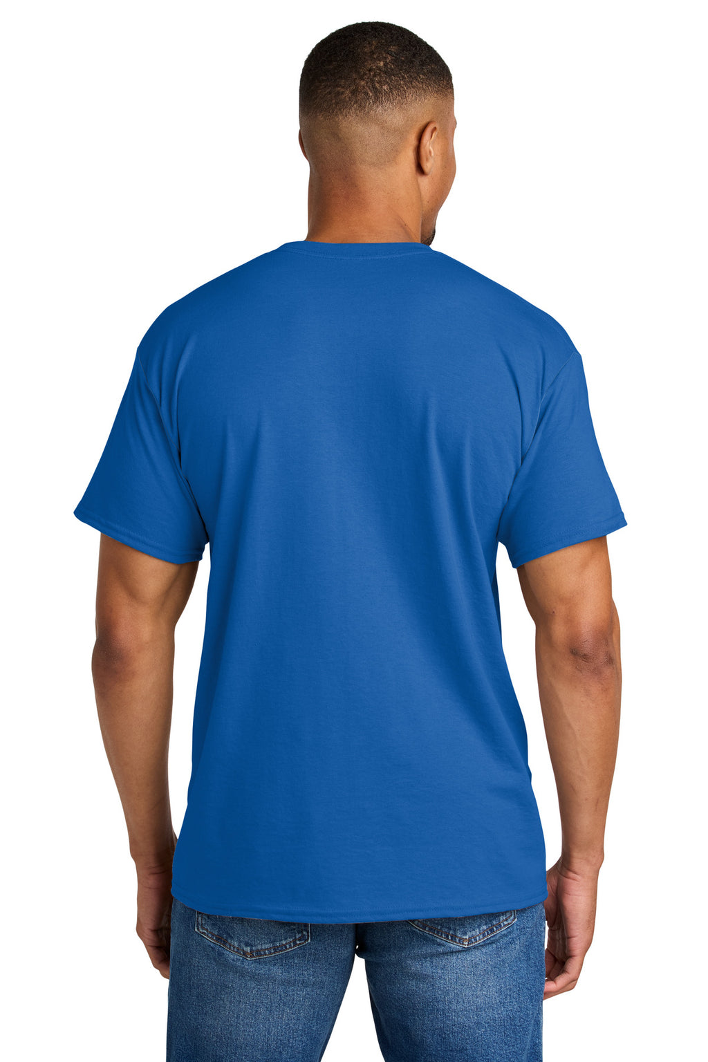 Gildan DryBlend 50 Cotton/50 Poly T-Shirt. 8000 - Royal - back