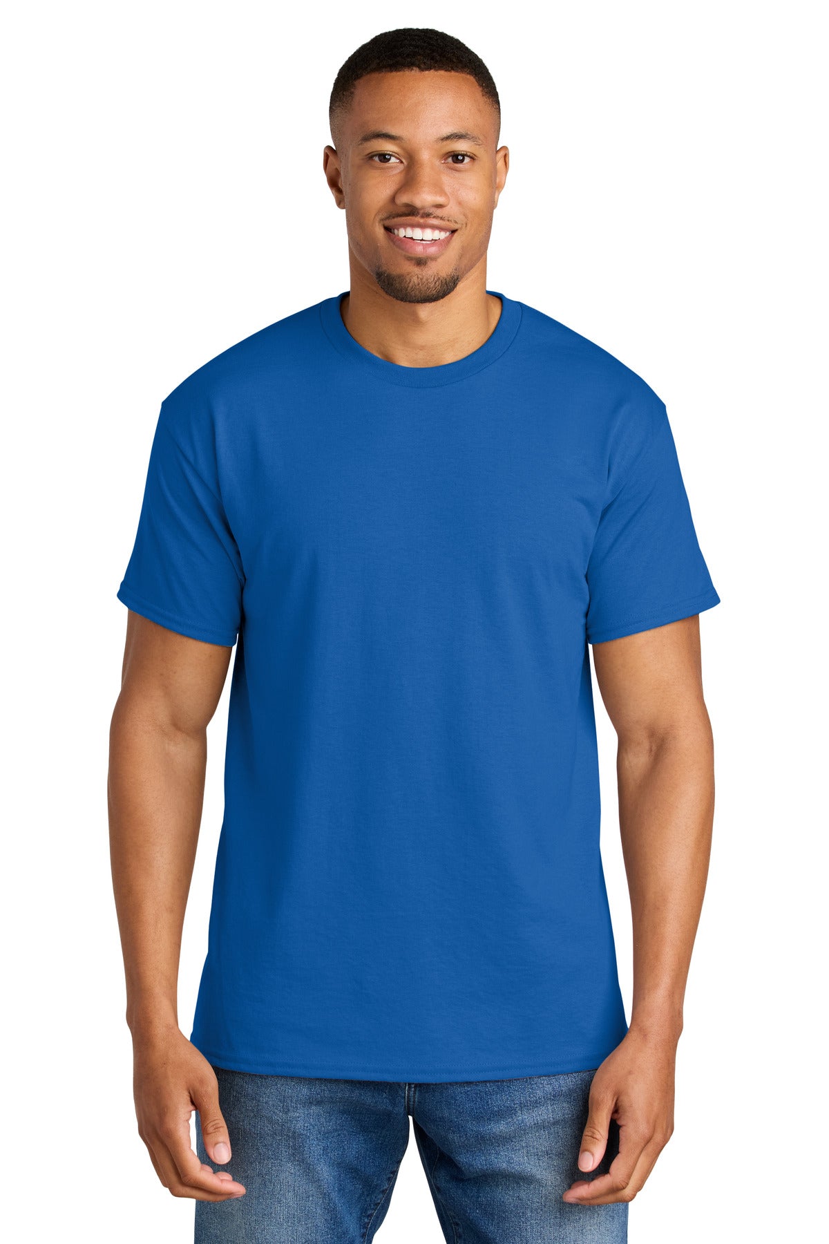 Gildan DryBlend 50 Cotton/50 Poly T-Shirt. 8000 - Royal - front