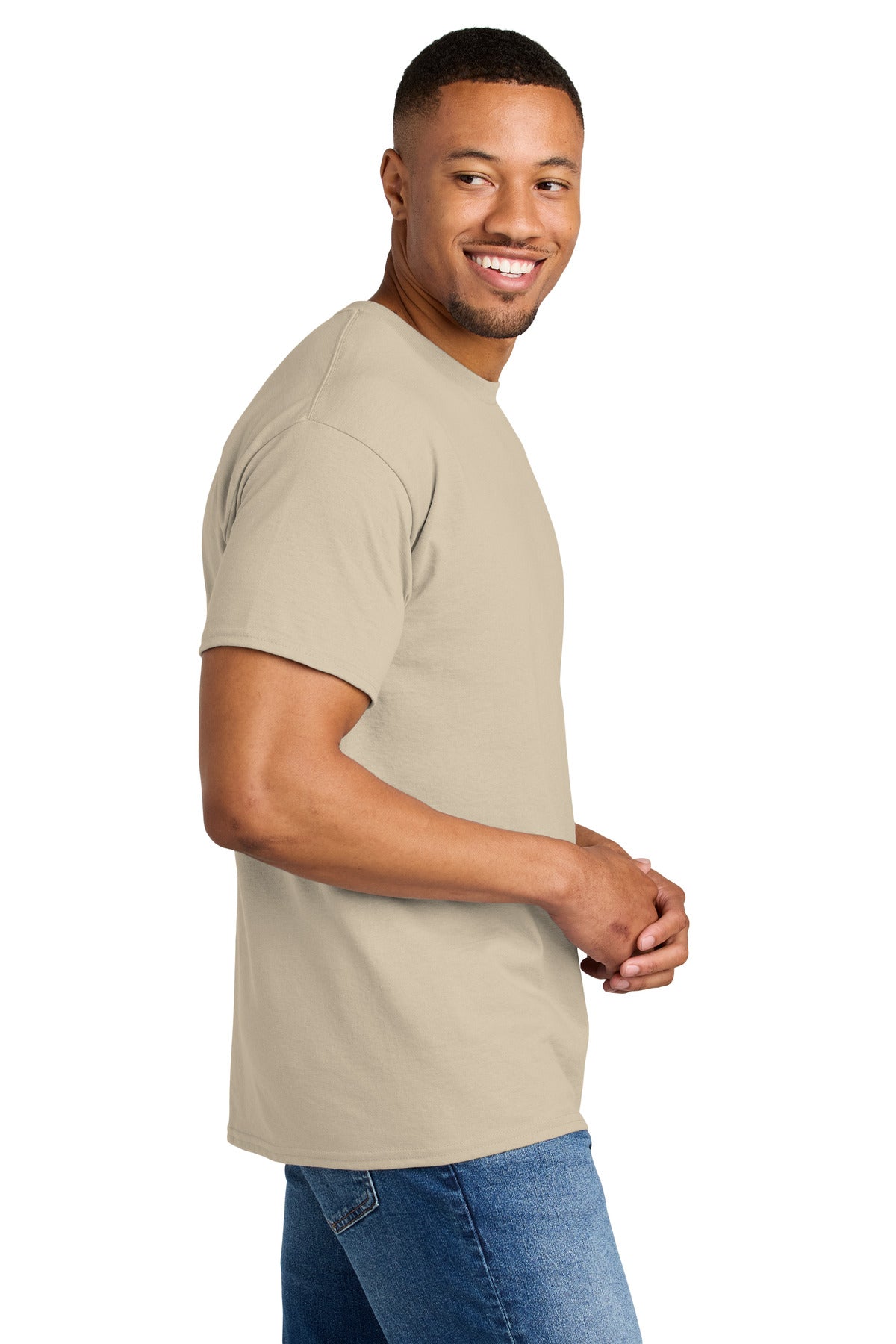 Gildan DryBlend 50 Cotton/50 Poly T-Shirt. 8000 - Sand - side