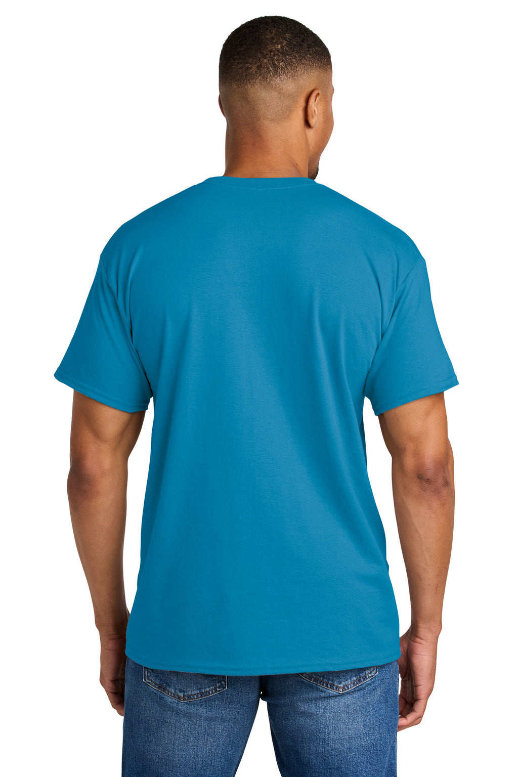 Gildan DryBlend 50 Cotton/50 Poly T-Shirt. 8000 - Sapphire - back