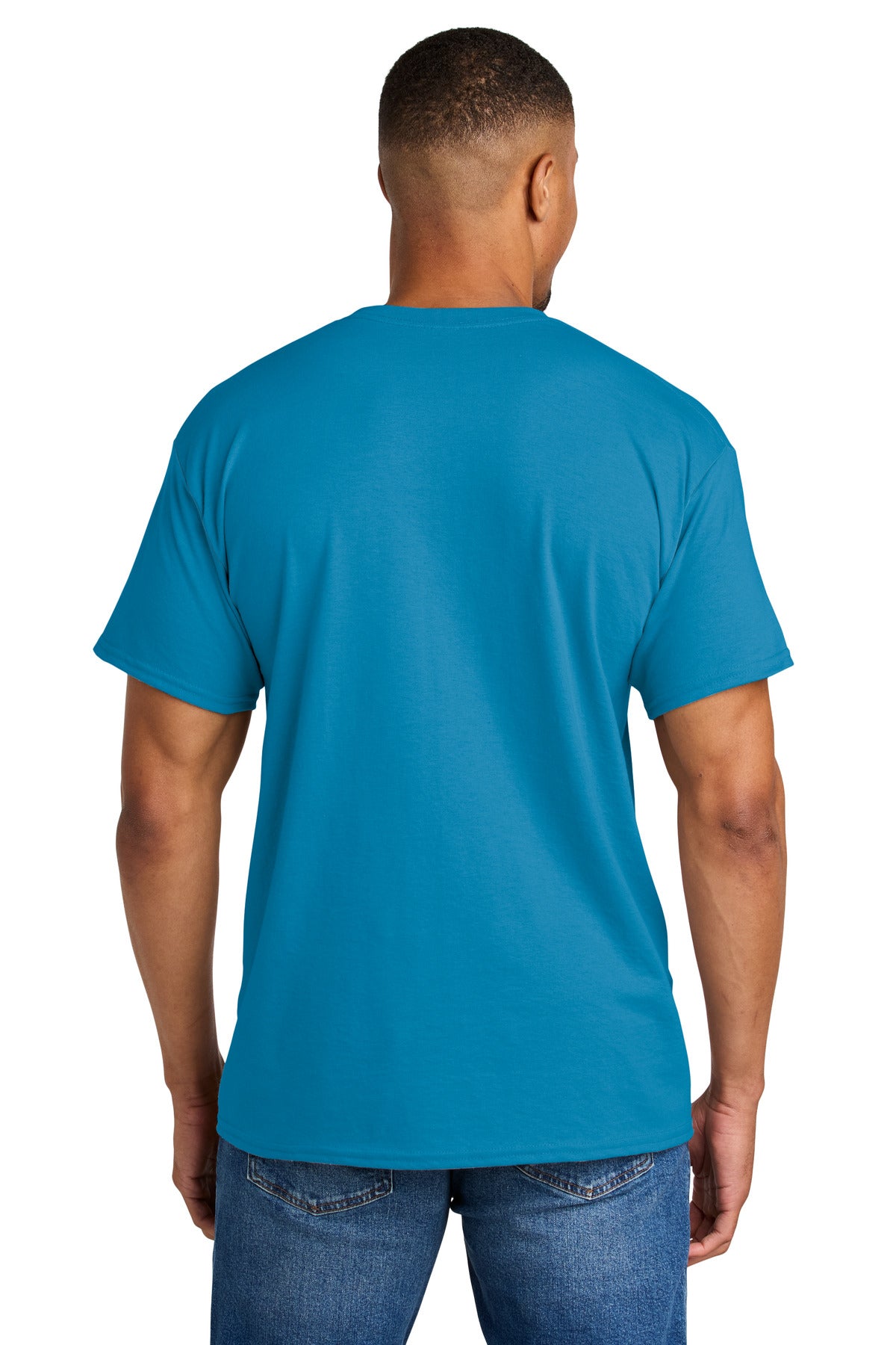 Gildan DryBlend 50 Cotton/50 Poly T-Shirt. 8000 - Sapphire - back