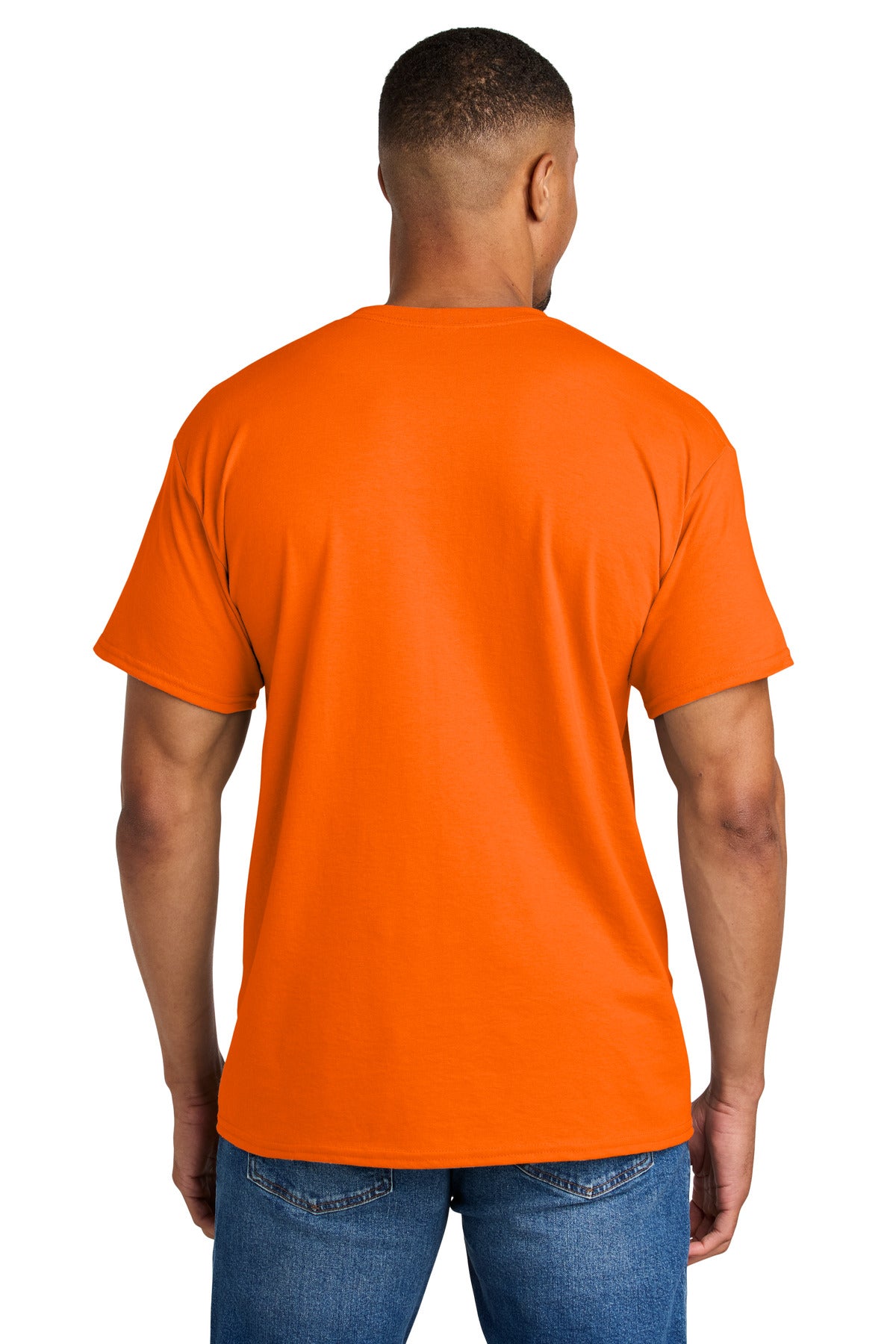 Gildan DryBlend 50 Cotton/50 Poly T-Shirt. 8000 - S. Orange - back