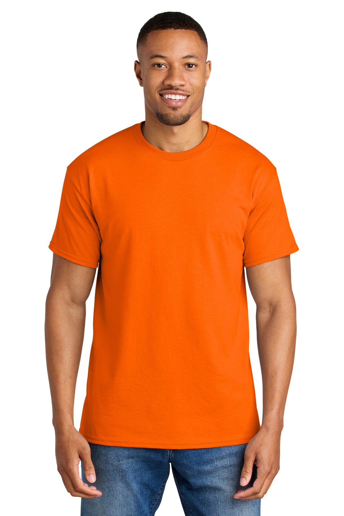 Gildan DryBlend 50 Cotton/50 Poly T-Shirt. 8000 - S. Orange - front