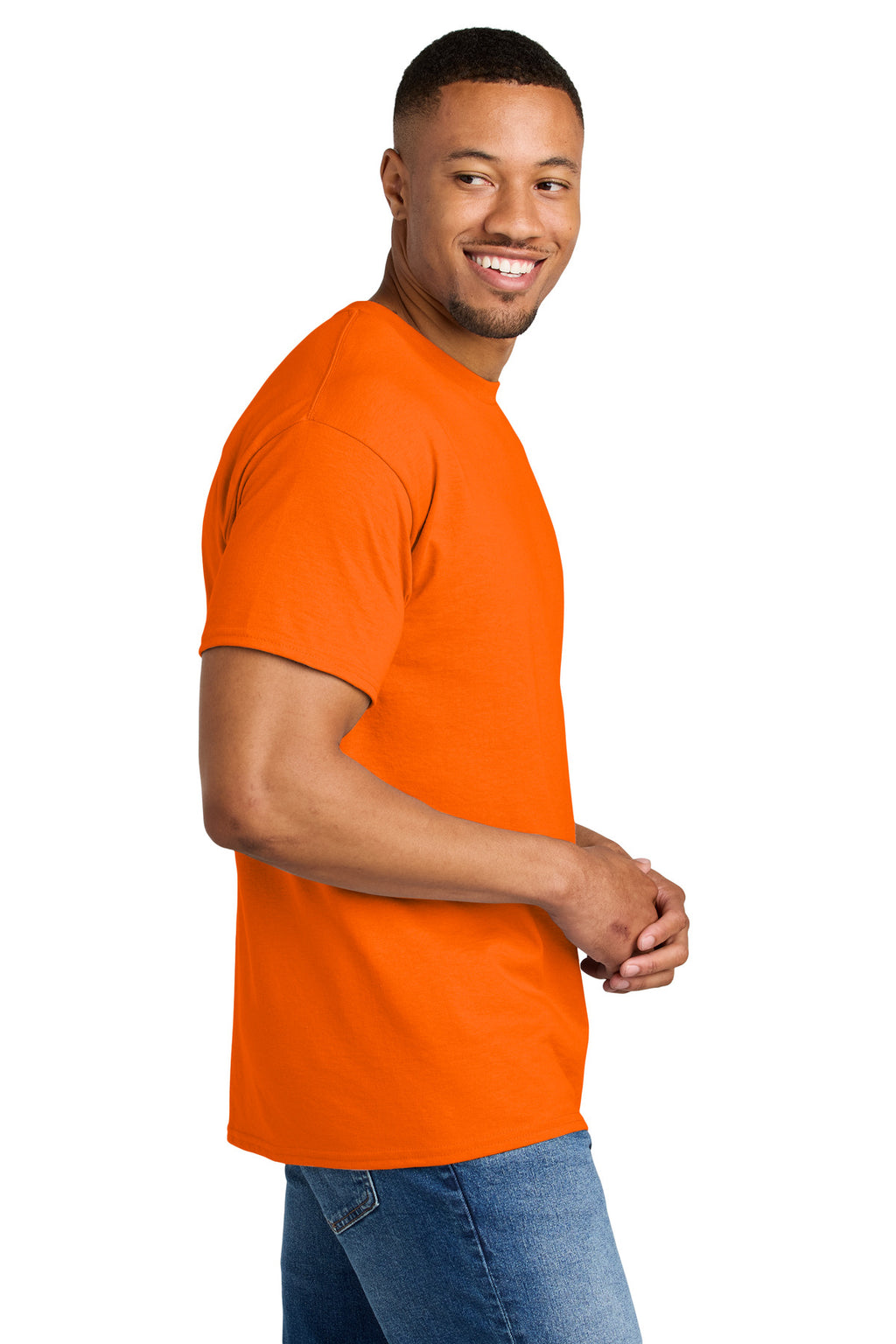 Gildan DryBlend 50 Cotton/50 Poly T-Shirt. 8000 - S. Orange - side