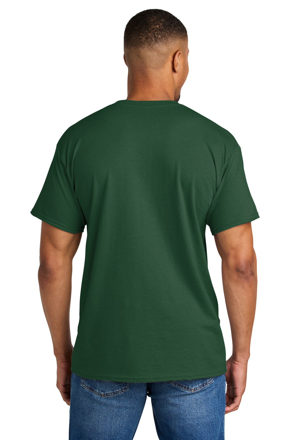 Gildan DryBlend 50 Cotton/50 Poly T-Shirt. 8000 - Dark Green - back