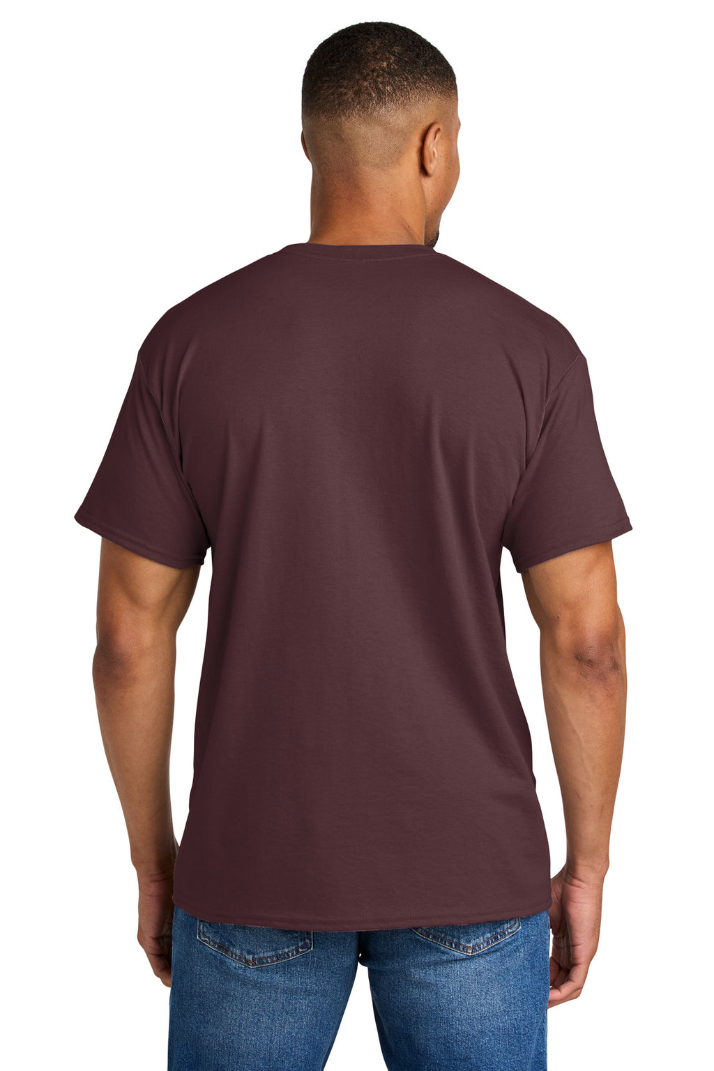 Gildan DryBlend 50 Cotton/50 Poly T-Shirt. 8000 - Dark Maroon - back