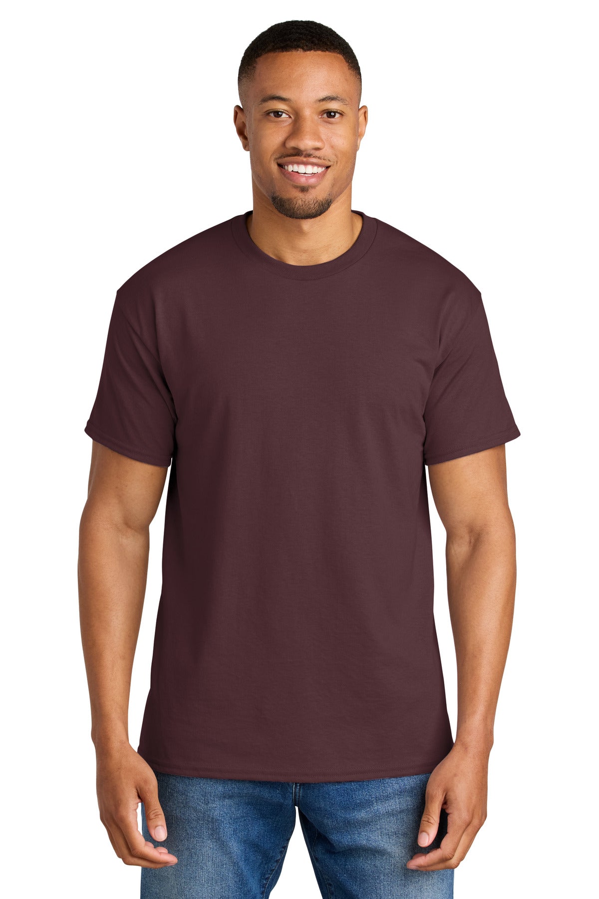Gildan DryBlend 50 Cotton/50 Poly T-Shirt. 8000 - Dark Maroon - front