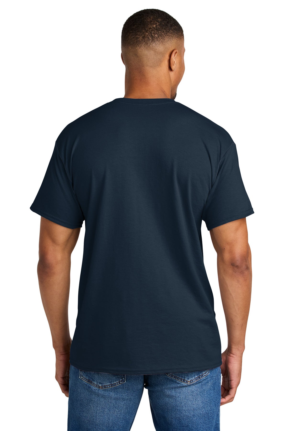 Gildan DryBlend 50 Cotton/50 Poly T-Shirt. 8000 - Dark Navy - back