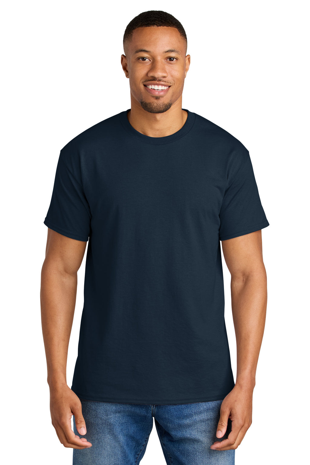 Gildan DryBlend 50 Cotton/50 Poly T-Shirt. 8000 - Dark Navy - front