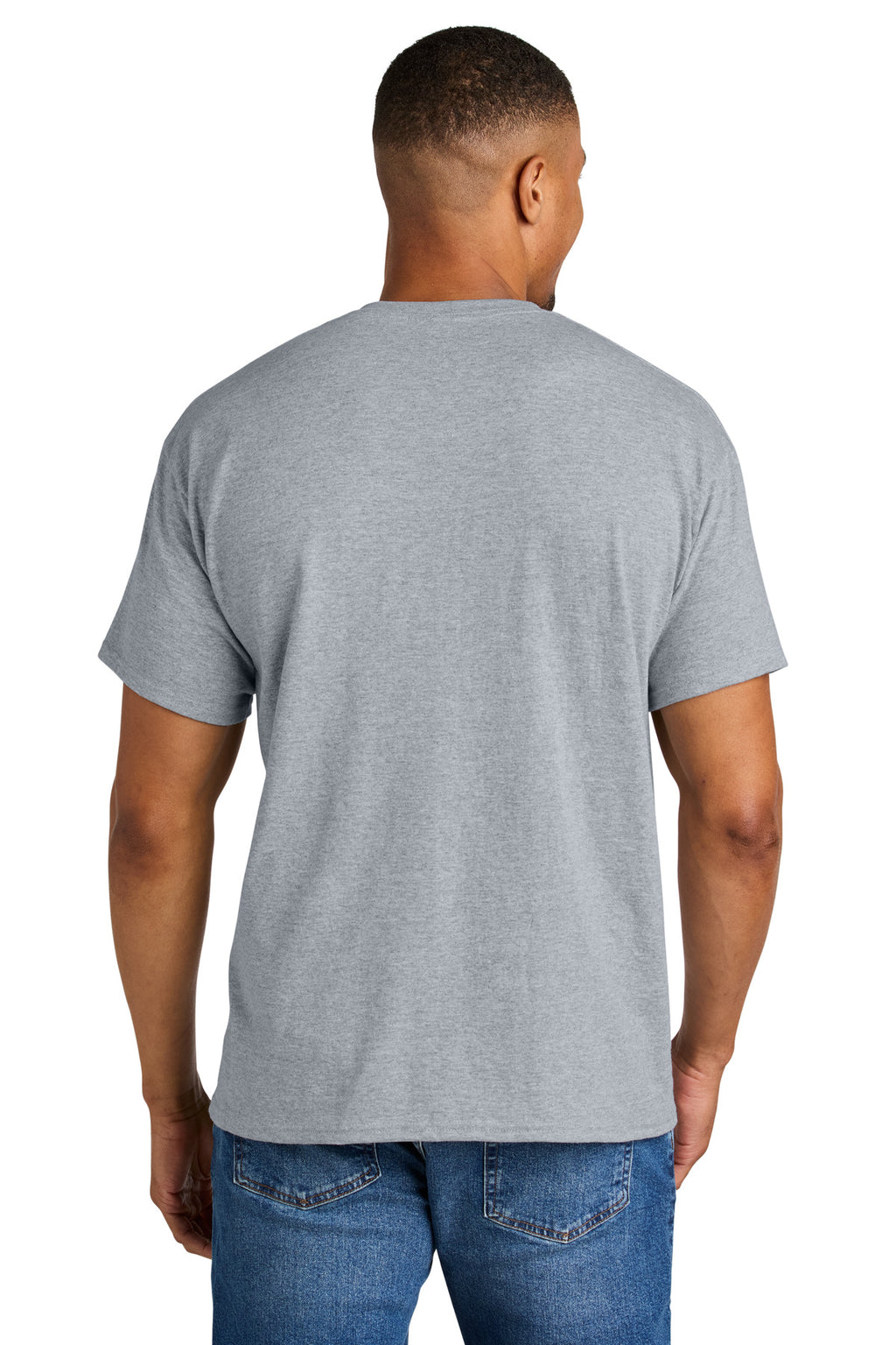Gildan DryBlend 50 Cotton/50 Poly T-Shirt. 8000 - Sport Grey - back