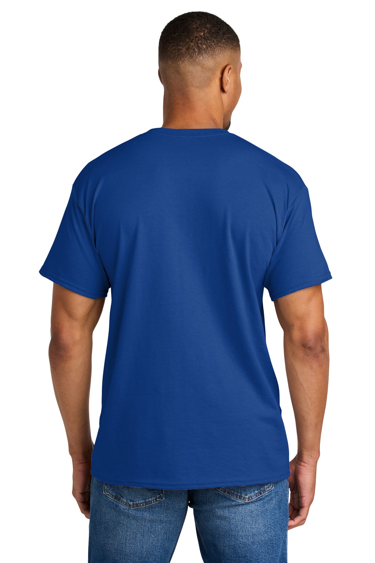 Gildan DryBlend 50 Cotton/50 Poly T-Shirt. 8000 - Deep Royal - back