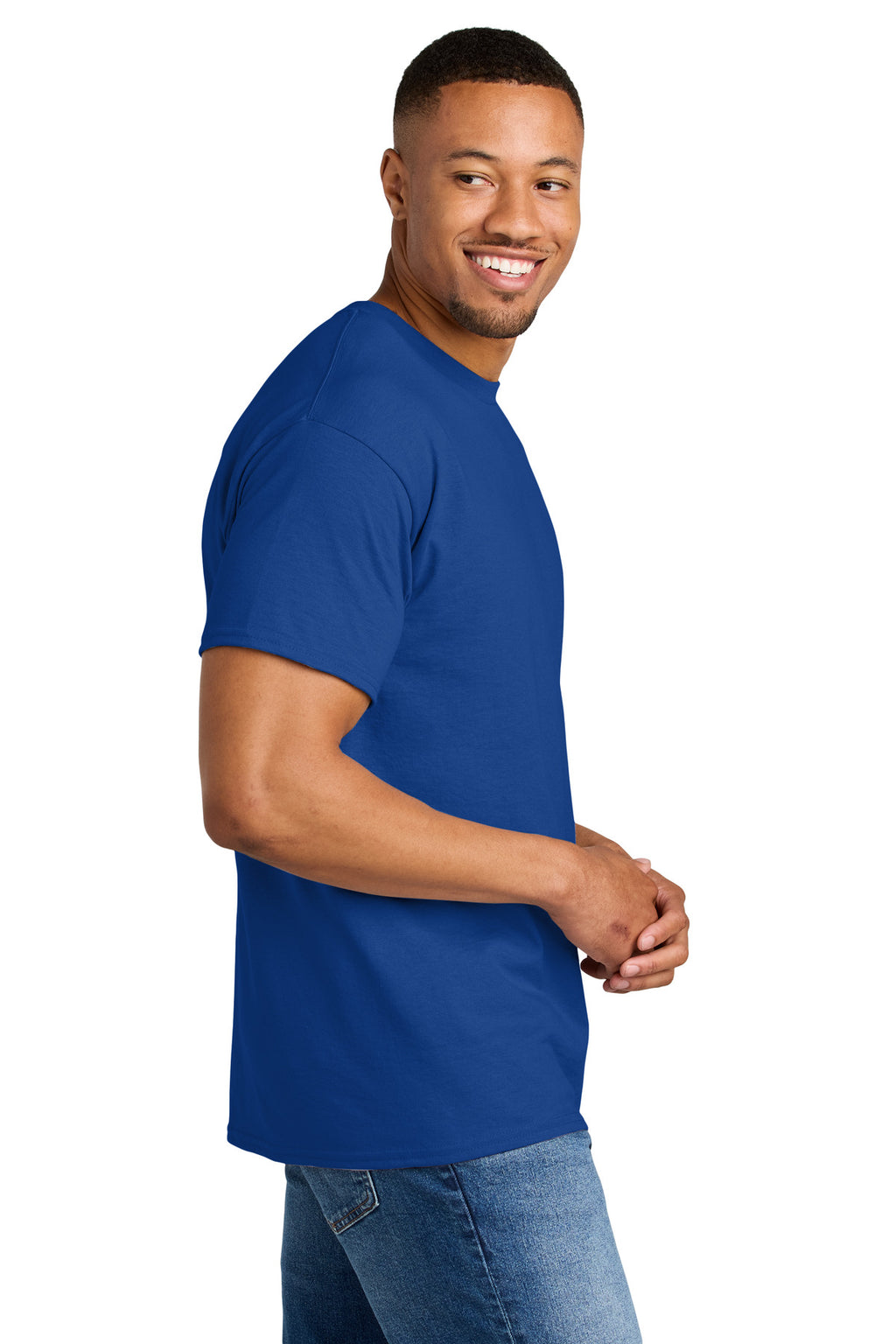 Gildan DryBlend 50 Cotton/50 Poly T-Shirt. 8000 - Deep Royal - side