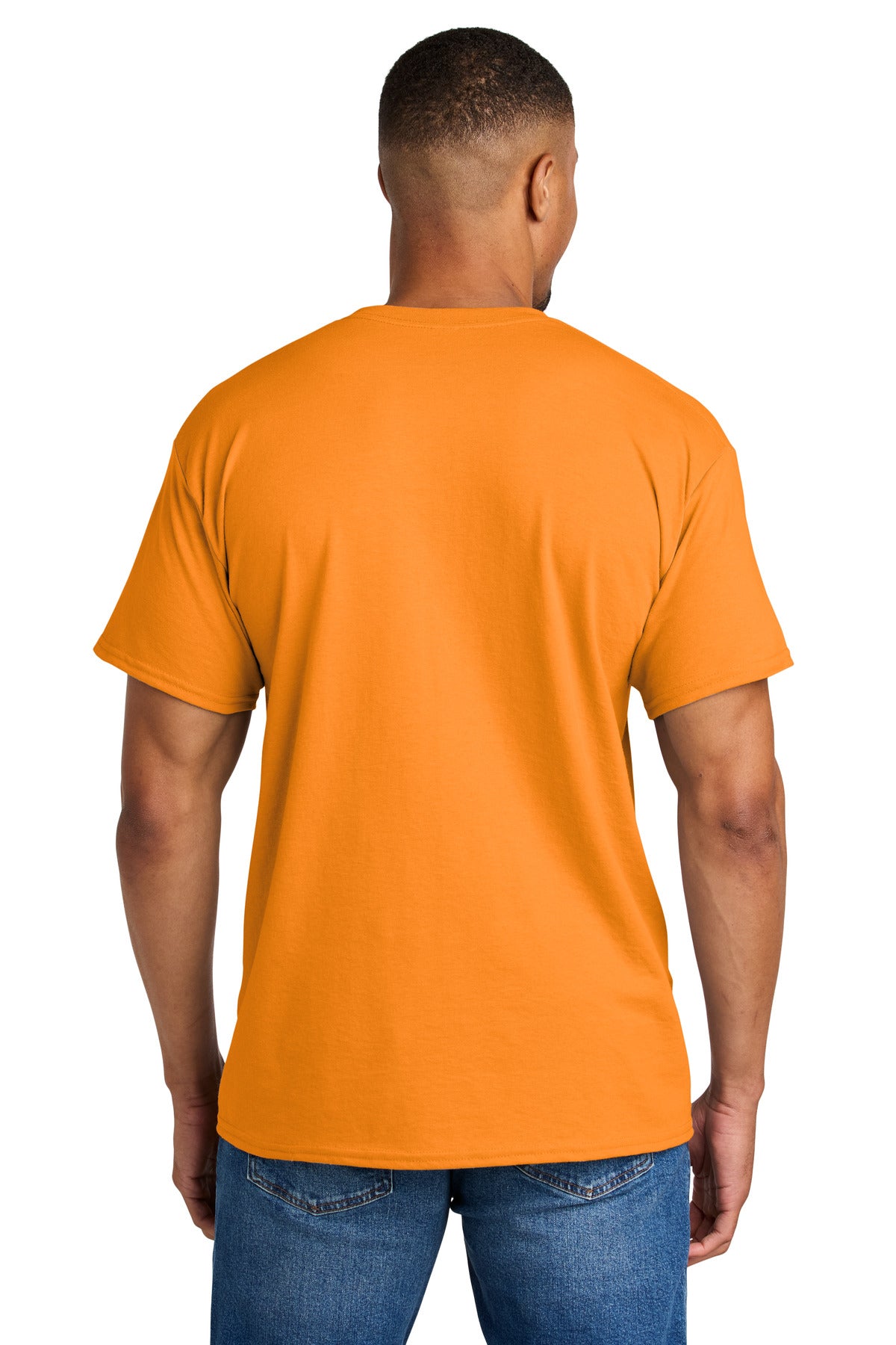 Gildan DryBlend 50 Cotton/50 Poly T-Shirt. 8000 - Tennessee Orange - back