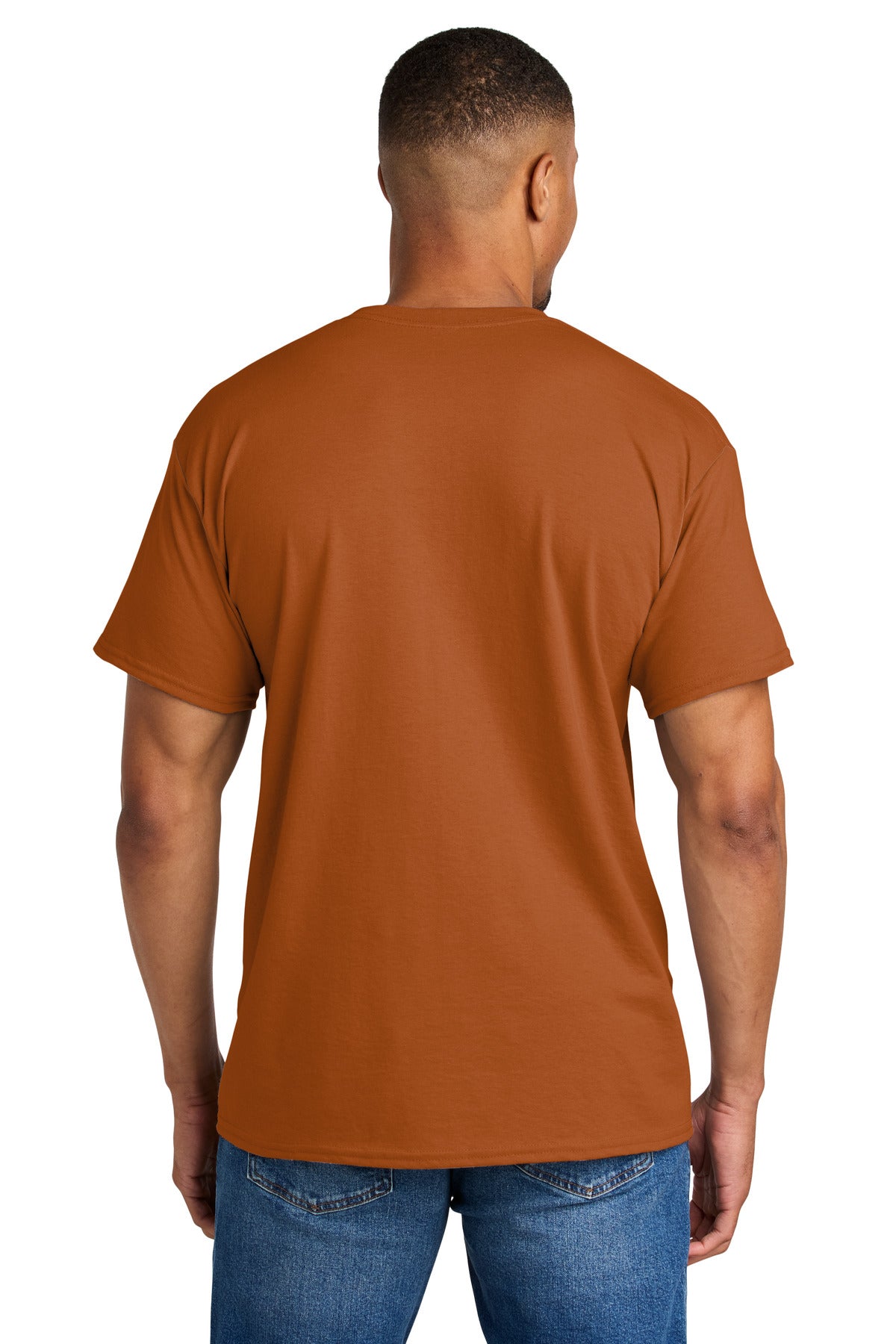 Gildan DryBlend 50 Cotton/50 Poly T-Shirt. 8000 - Texas Orange - back