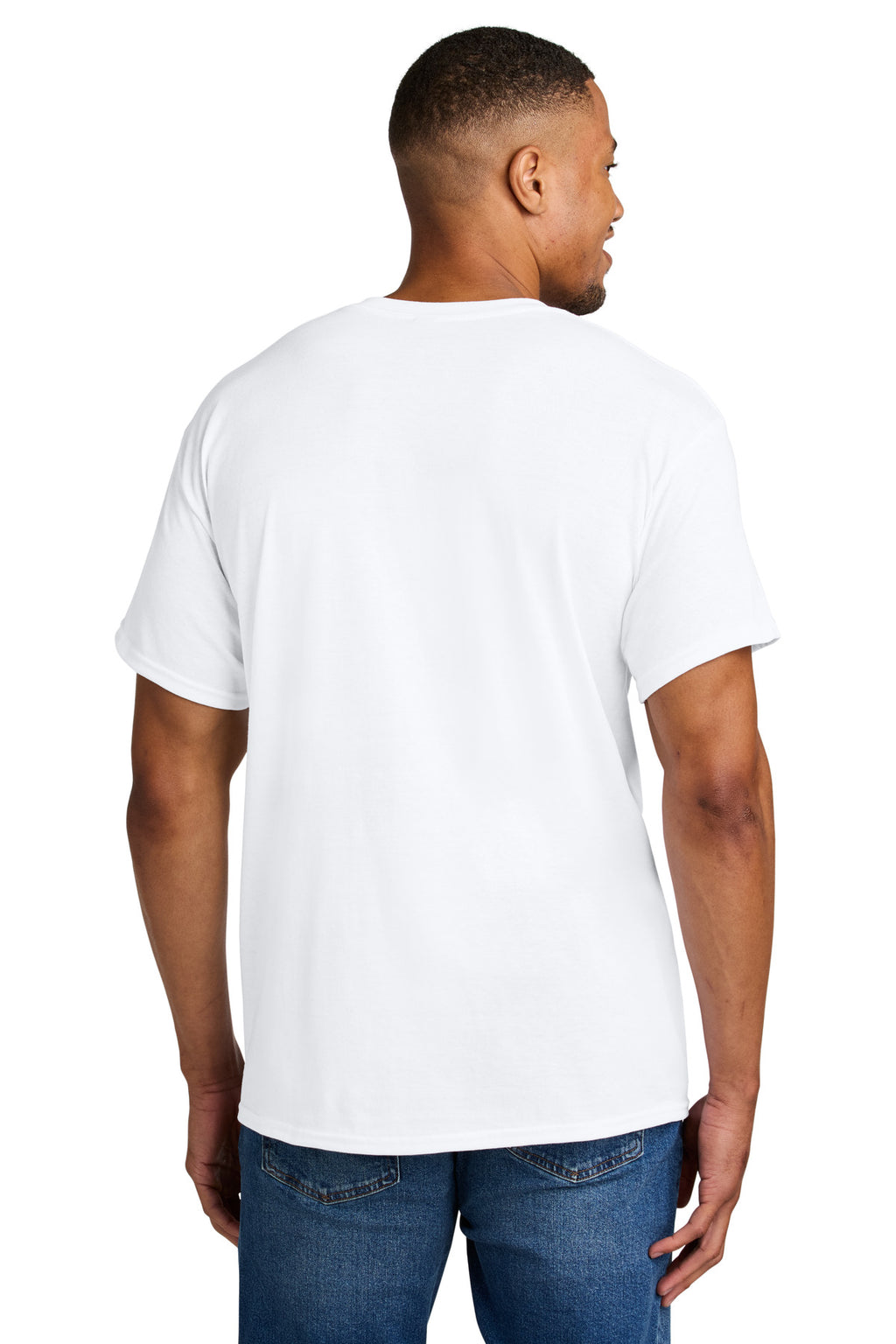 Gildan DryBlend 50 Cotton/50 Poly T-Shirt. 8000 - White - back