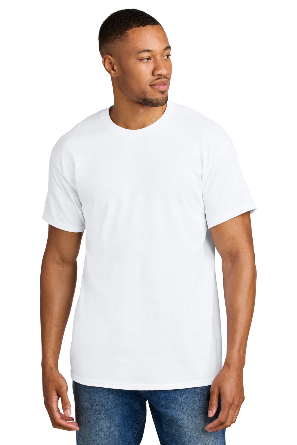 Gildan DryBlend 50 Cotton/50 Poly T-Shirt. 8000 - White - front
