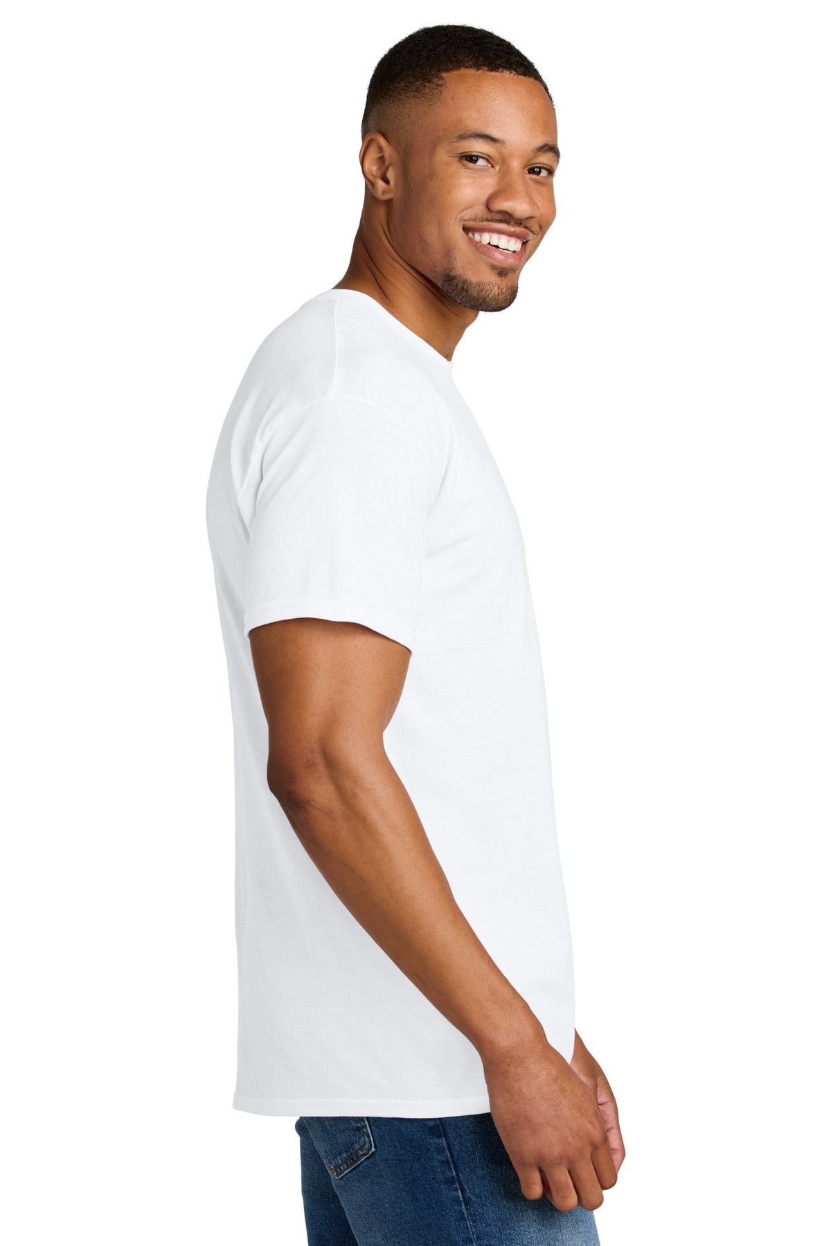 Gildan DryBlend 50 Cotton/50 Poly T-Shirt. 8000 - White - side