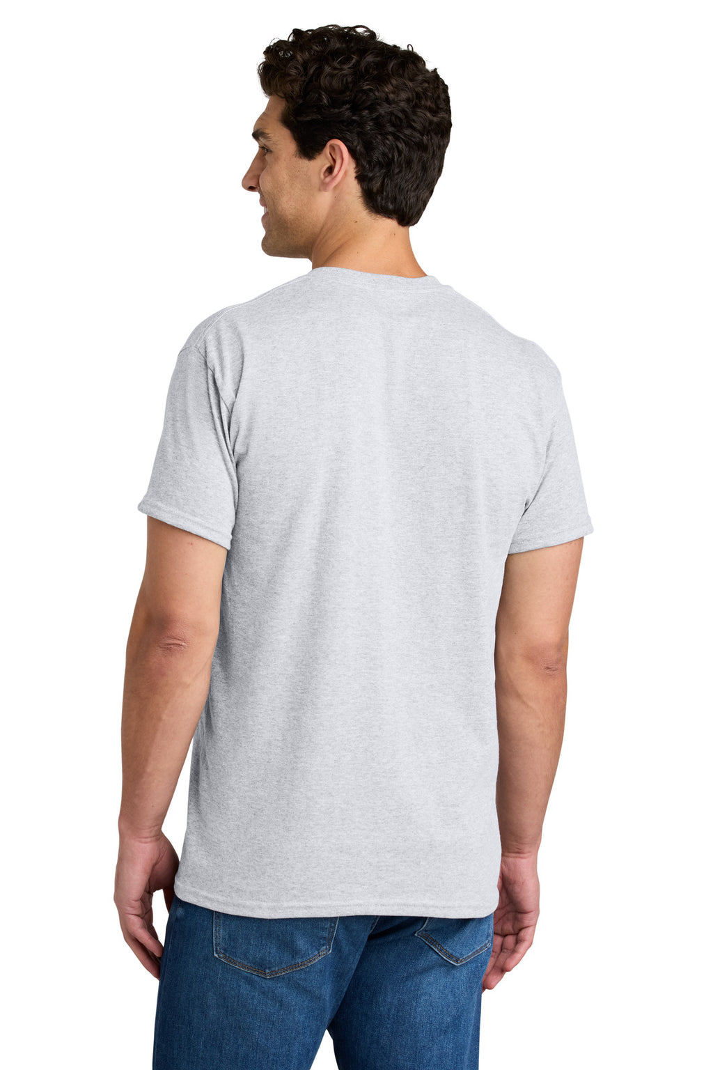 Gildan - DryBlend 50 Cotton/50 Poly Pocket T-Shirt. 8300 - Ash Grey - back
