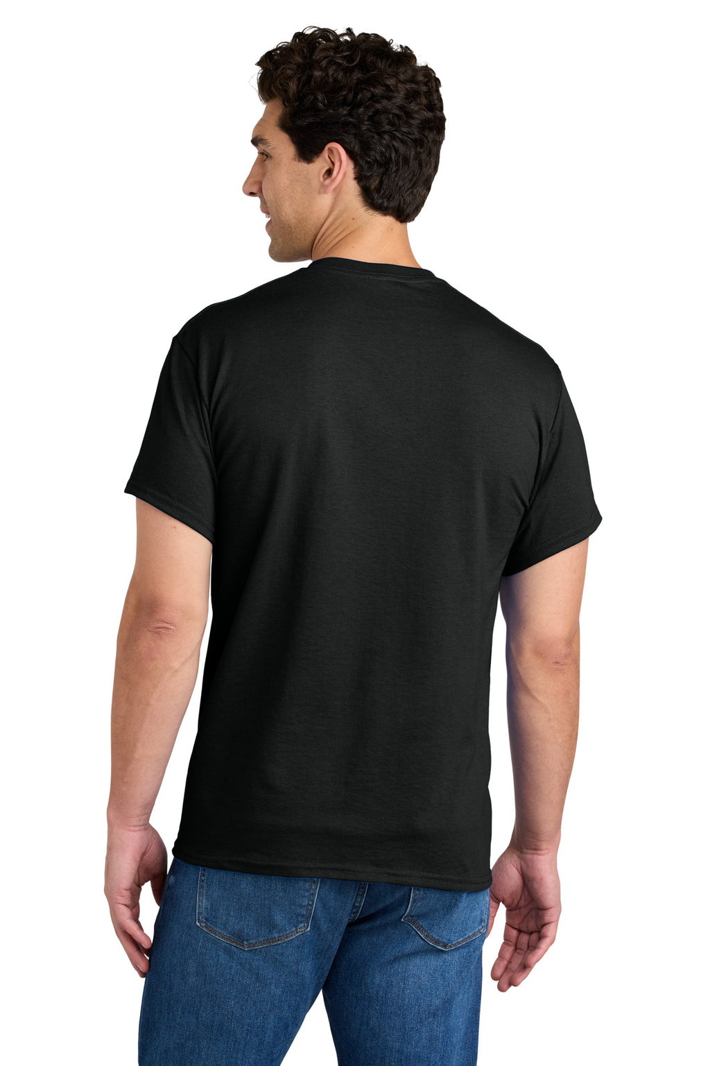 Gildan - DryBlend 50 Cotton/50 Poly Pocket T-Shirt. 8300 - Black - back