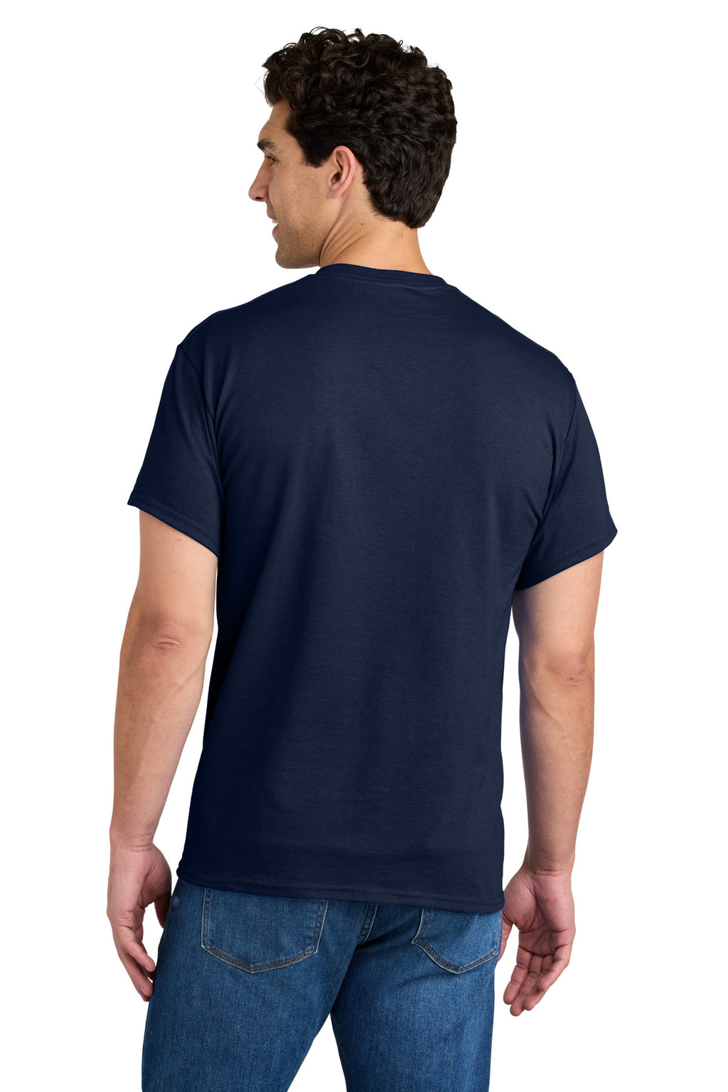 Gildan - DryBlend 50 Cotton/50 Poly Pocket T-Shirt. 8300 - Navy - back