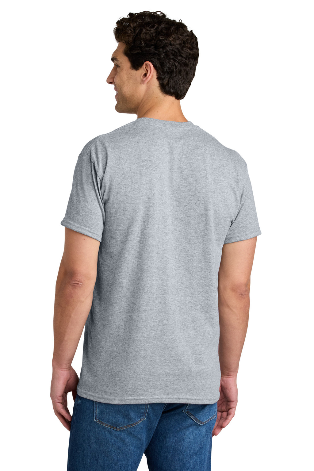 Gildan - DryBlend 50 Cotton/50 Poly Pocket T-Shirt. 8300 - Sport Grey - back