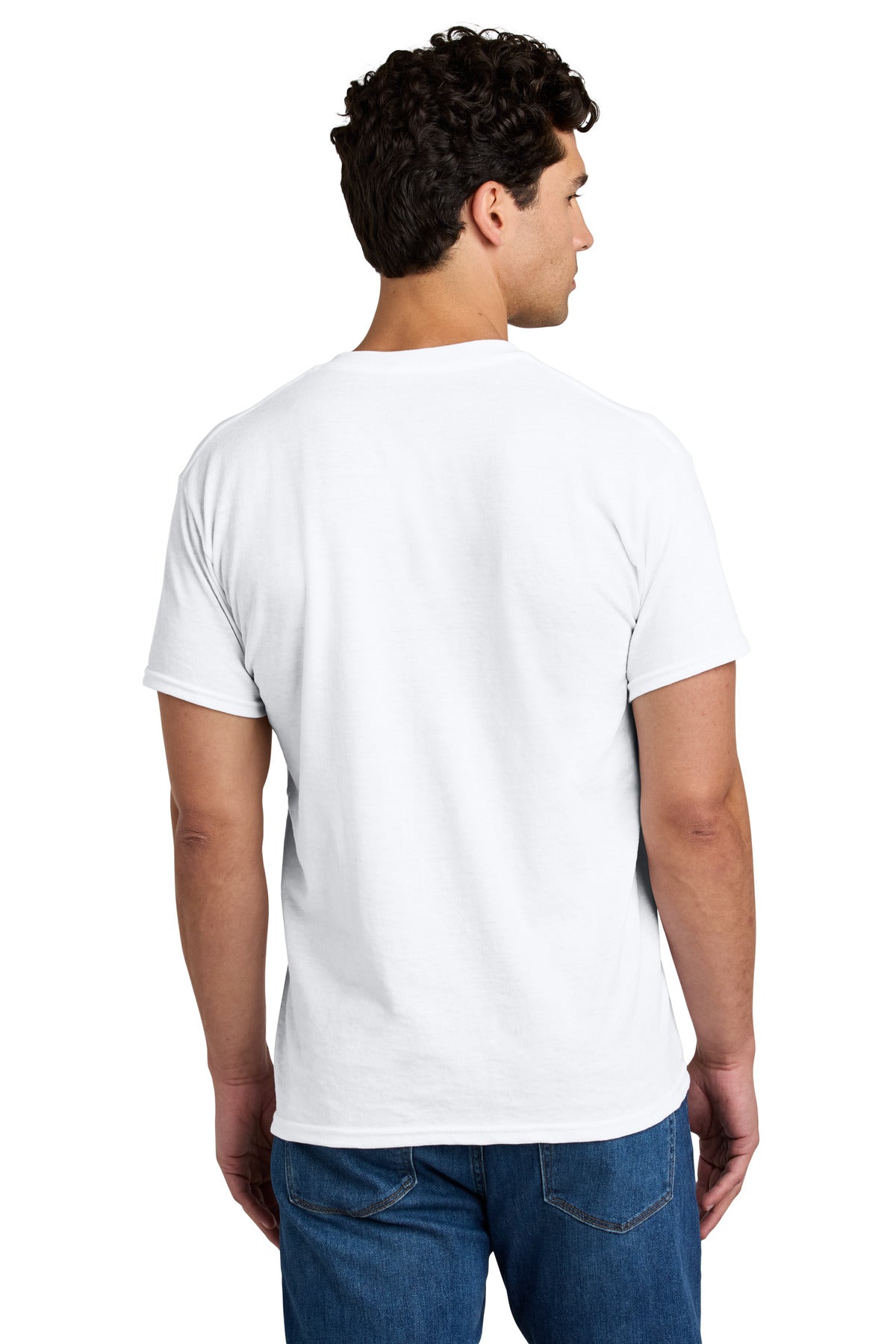 Gildan - DryBlend 50 Cotton/50 Poly Pocket T-Shirt. 8300 - White - back
