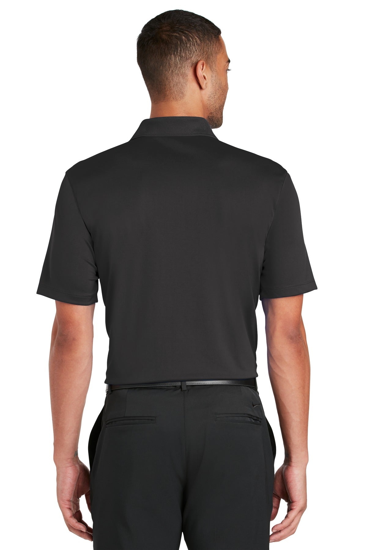 DISCONTINUED Nike Dri-FIT Classic Fit Players Polo with Flat Knit Collar. 838956 - Anthracite - back