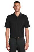 DISCONTINUED Nike Dri-FIT Classic Fit Players Polo with Flat Knit Collar. 838956 - Black - front