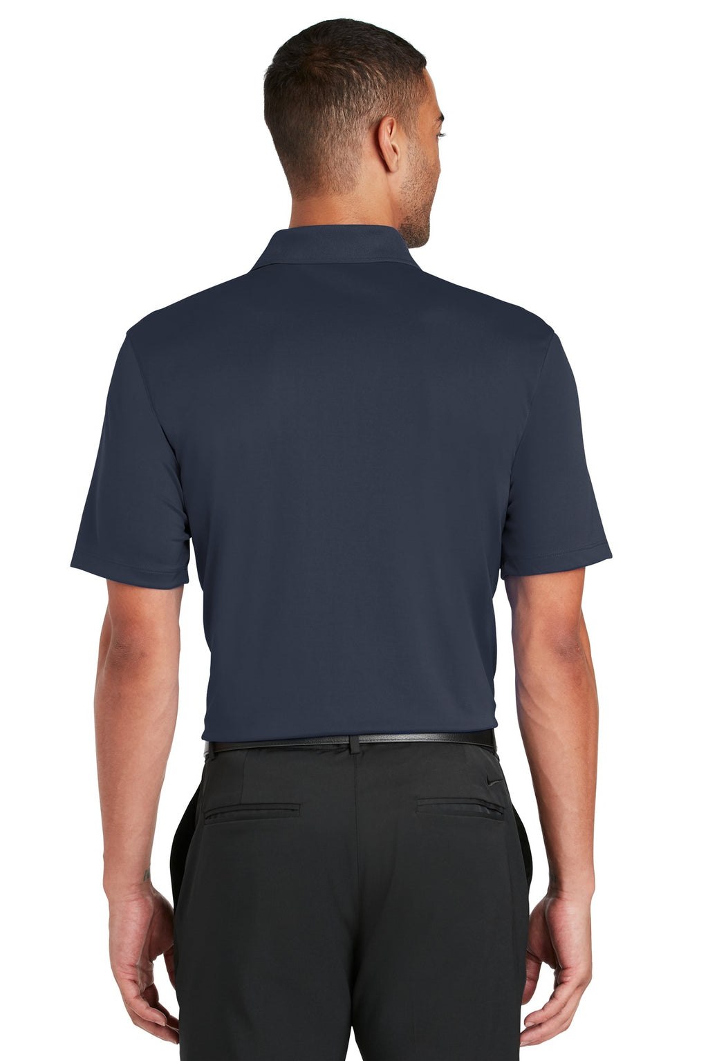 DISCONTINUED Nike Dri-FIT Classic Fit Players Polo with Flat Knit Collar. 838956 - Navy - back