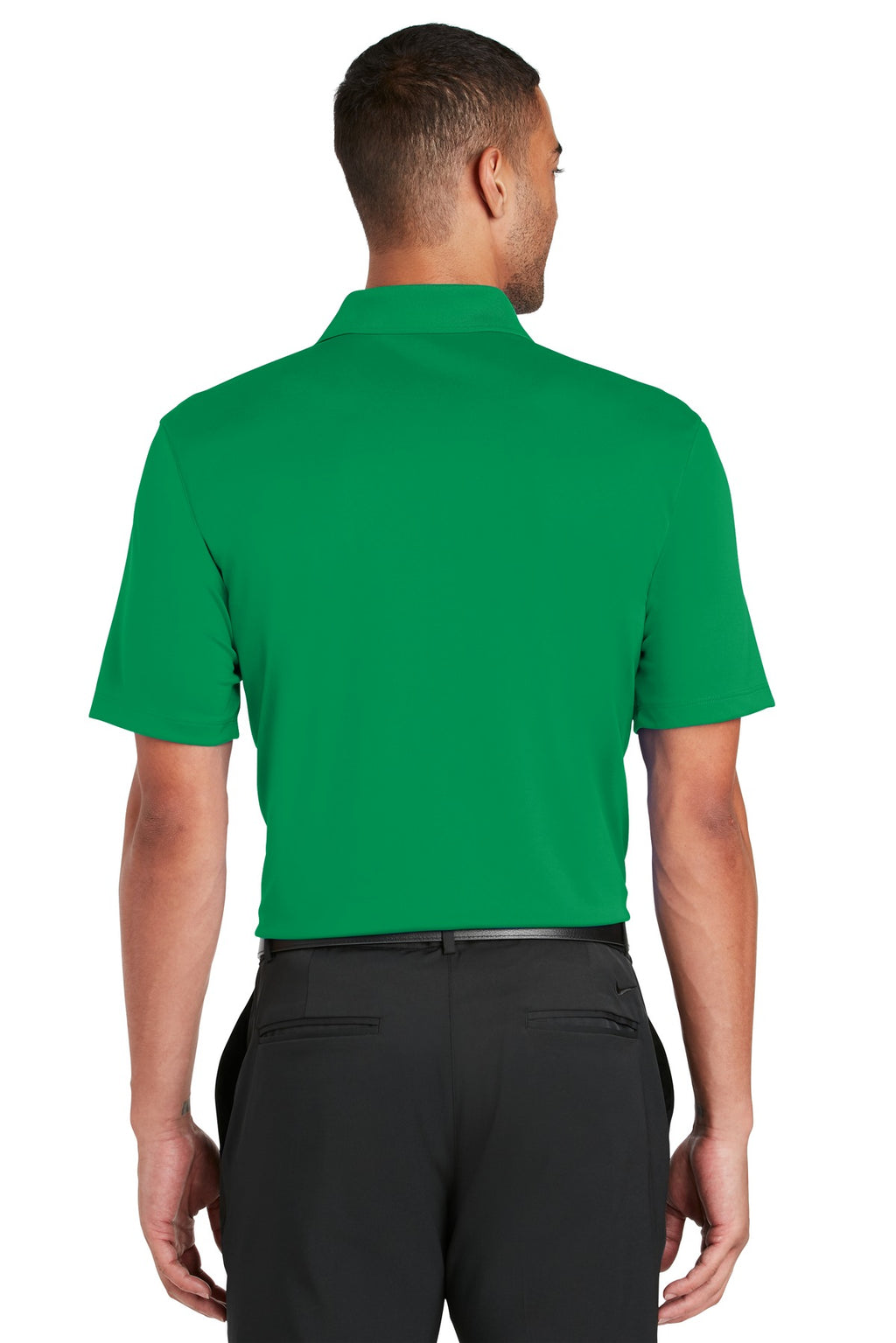 DISCONTINUED Nike Dri-FIT Classic Fit Players Polo with Flat Knit Collar. 838956 - Pine Green - back