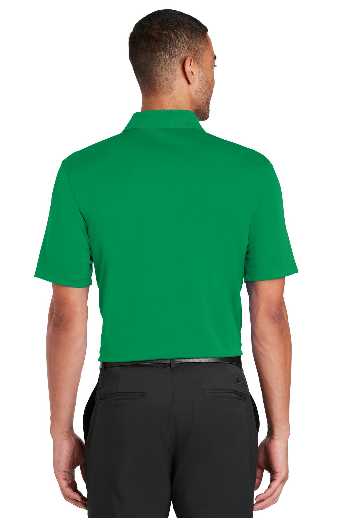 DISCONTINUED Nike Dri-FIT Classic Fit Players Polo with Flat Knit Collar. 838956 - Pine Green - back