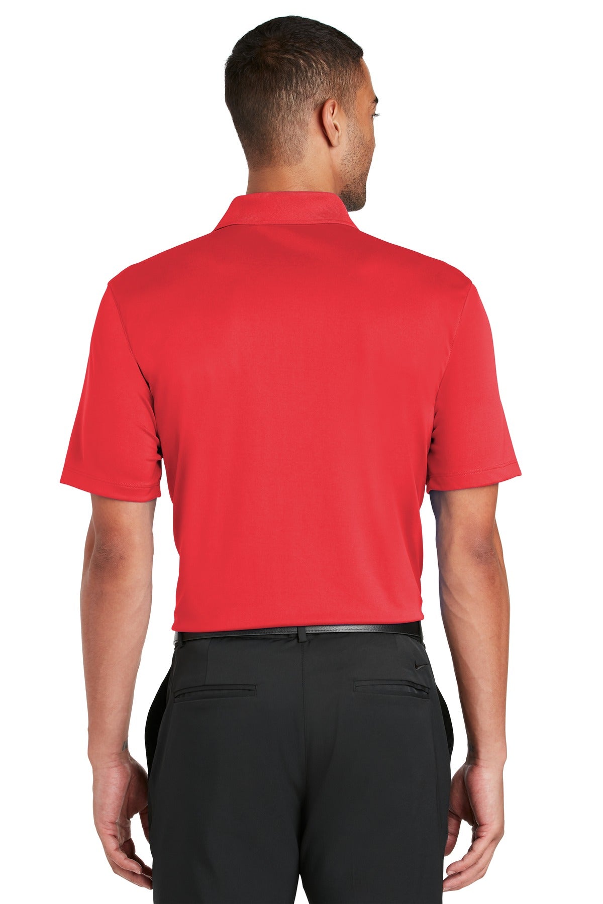 DISCONTINUED Nike Dri-FIT Classic Fit Players Polo with Flat Knit Collar. 838956 - University Red - back